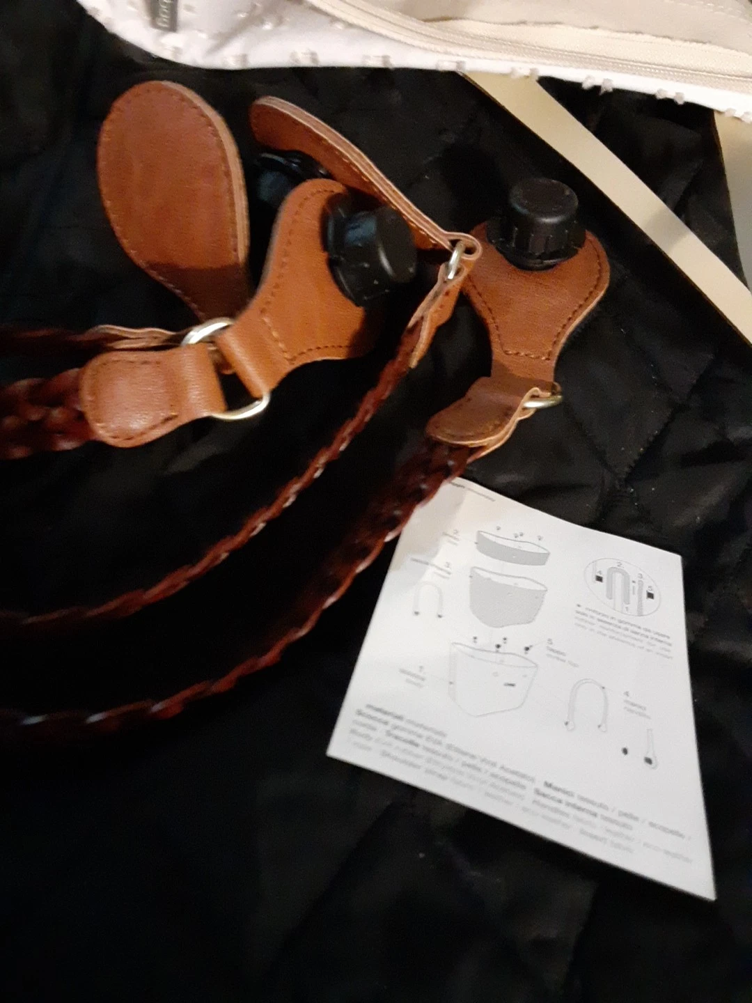 Obag 2 Way Taupe Plastic Tote Bag Italy - O Bag