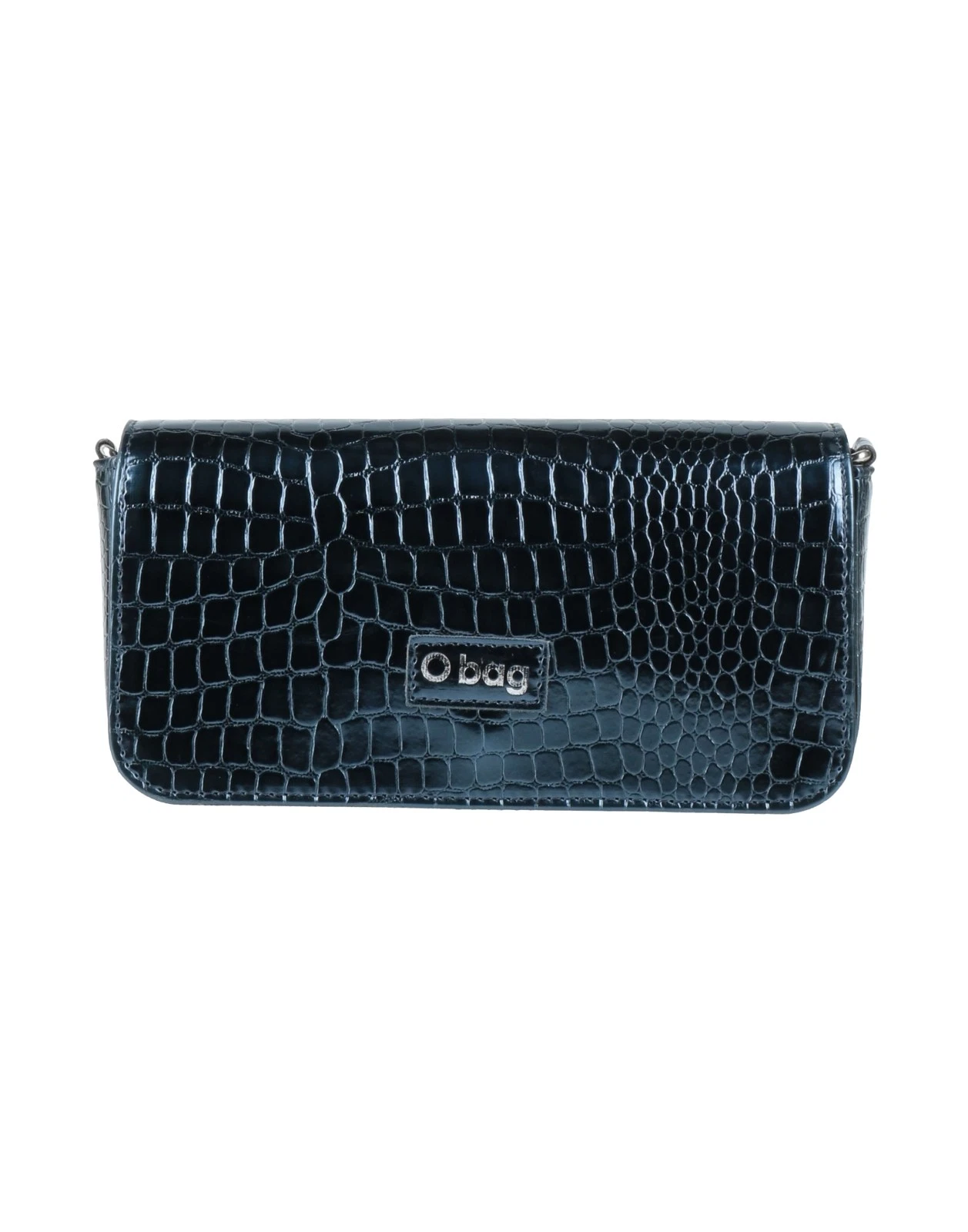 O BAG Clutch Bag PU Leather Croc Embossed Chain Strap Magnetic Flap - O Bag