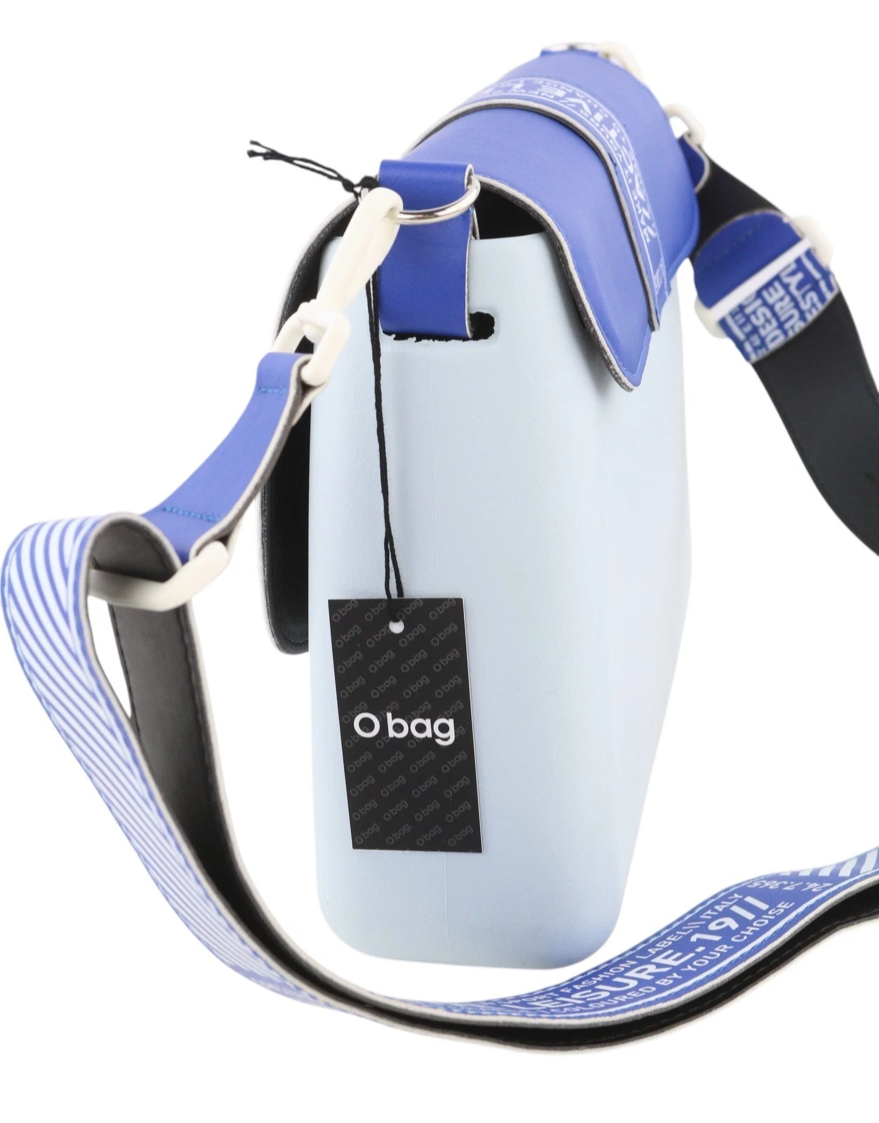 O BAG Glam Women's Bag OS Blue Pattern Adjustable Strap Clip Shoulder Bag - O Bag