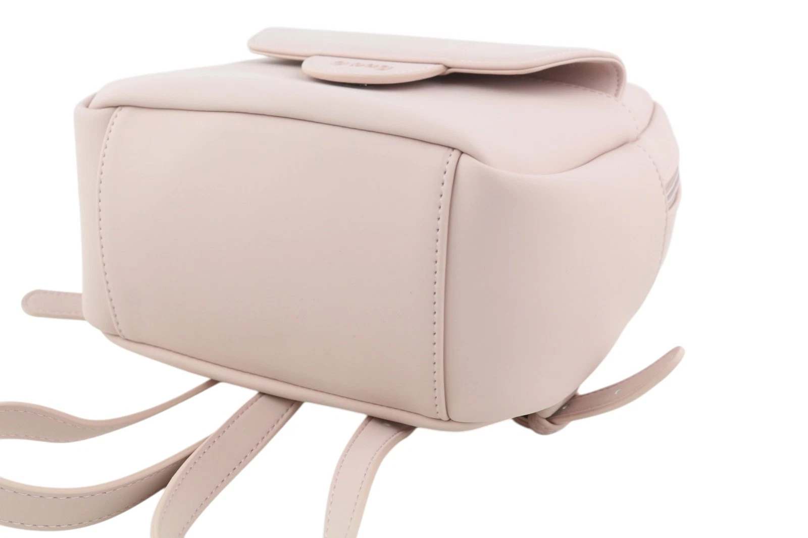 O Bag Sofia Women Bag OS Light Pink Double Handle Backpack Zip Closure Logo - O Bag