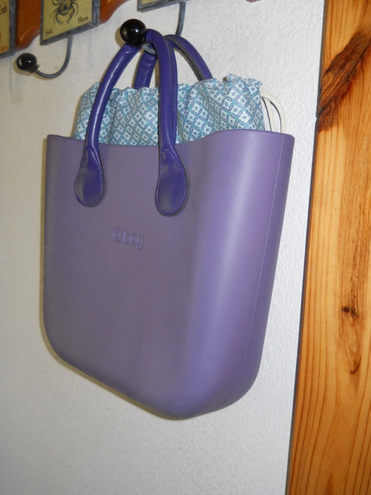 Italian O Bag Brand Purple Rubber with Waterproof Drawstring Lining Bag NWOT - O Bag