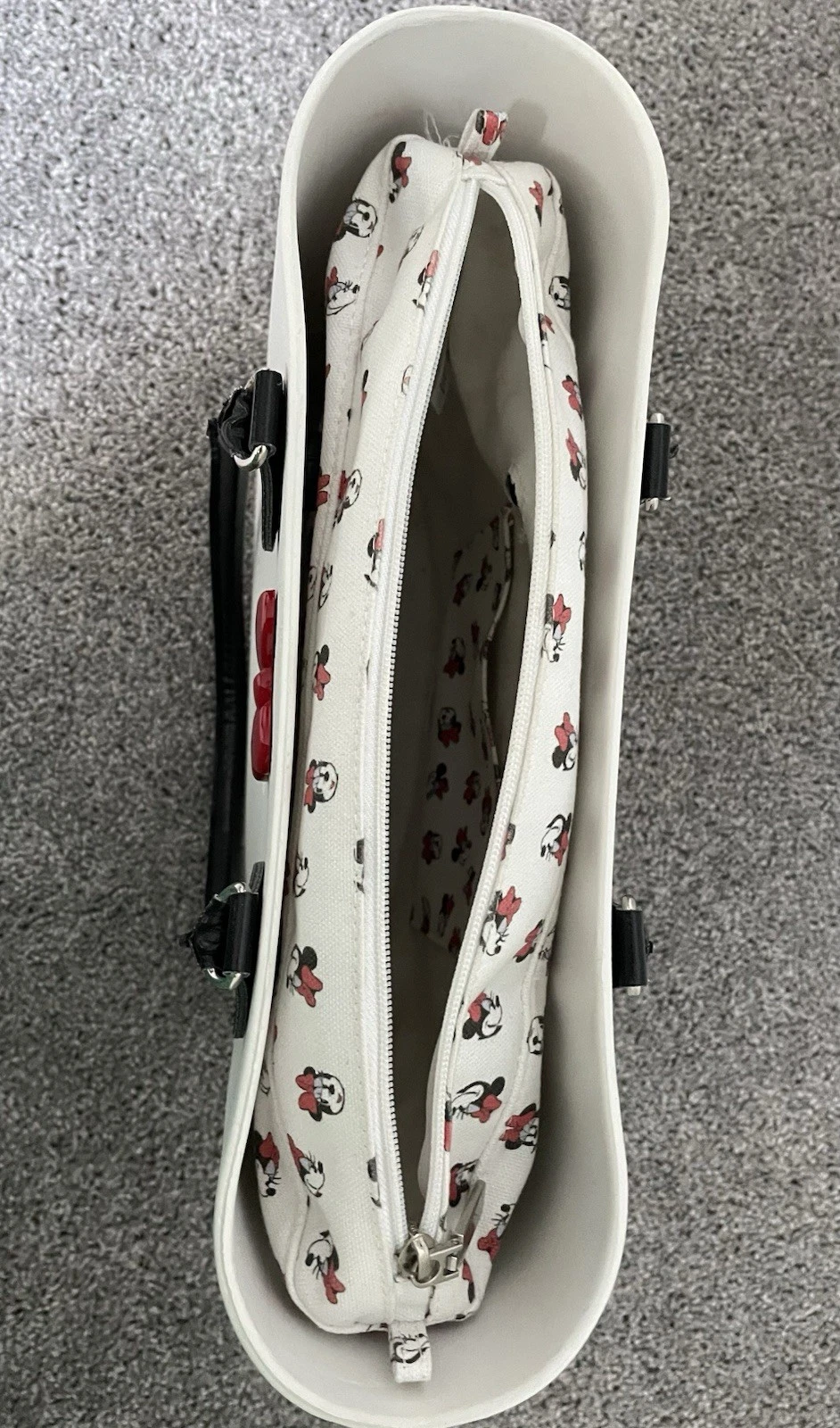 Mini mouse O Bag, White / Black / Red with Detachable Inner Bag - O Bag