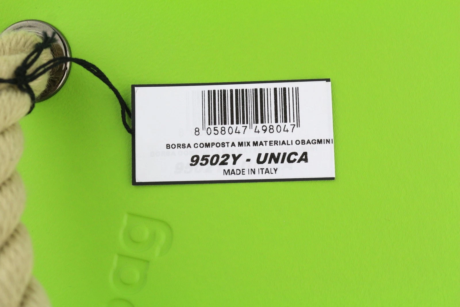 O Bag Mini Women's Bag OS Light Green Double Handles Zipper Square - O Bag