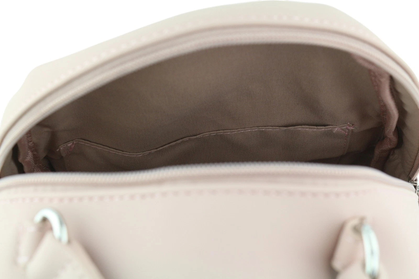 O BAG Sofia Ladies Bag OS Light Pink Double Handbag With Zipper Logo - O Bag