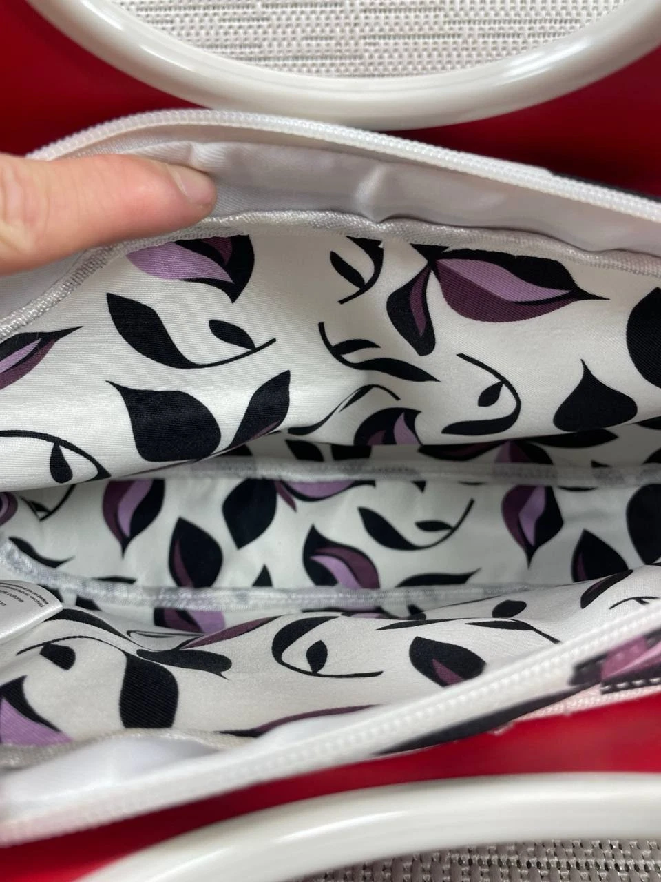 O Bag Womens Half-Moon Red Large Top Zip Detachable Adjustable Strap Crossbody - O Bag