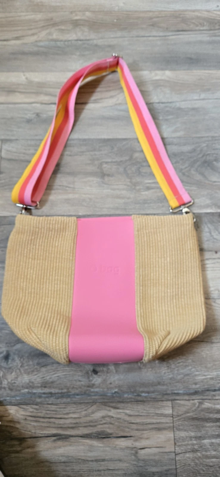 O Bag Womans Purse Crossbody Bag One Size Pink Straw Beige Extra Lightweight 16
