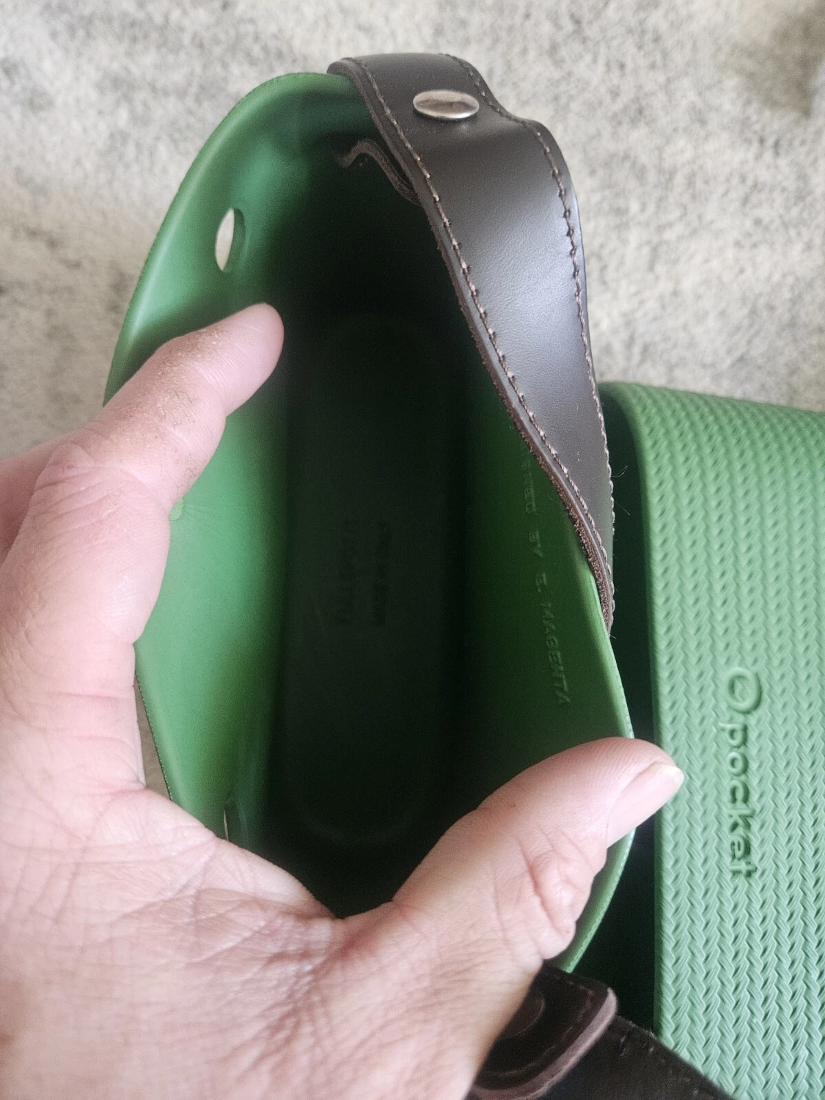 O Pocket Bag Italy Green Purse Cross Body O Bag Slide Rubber - O Bag