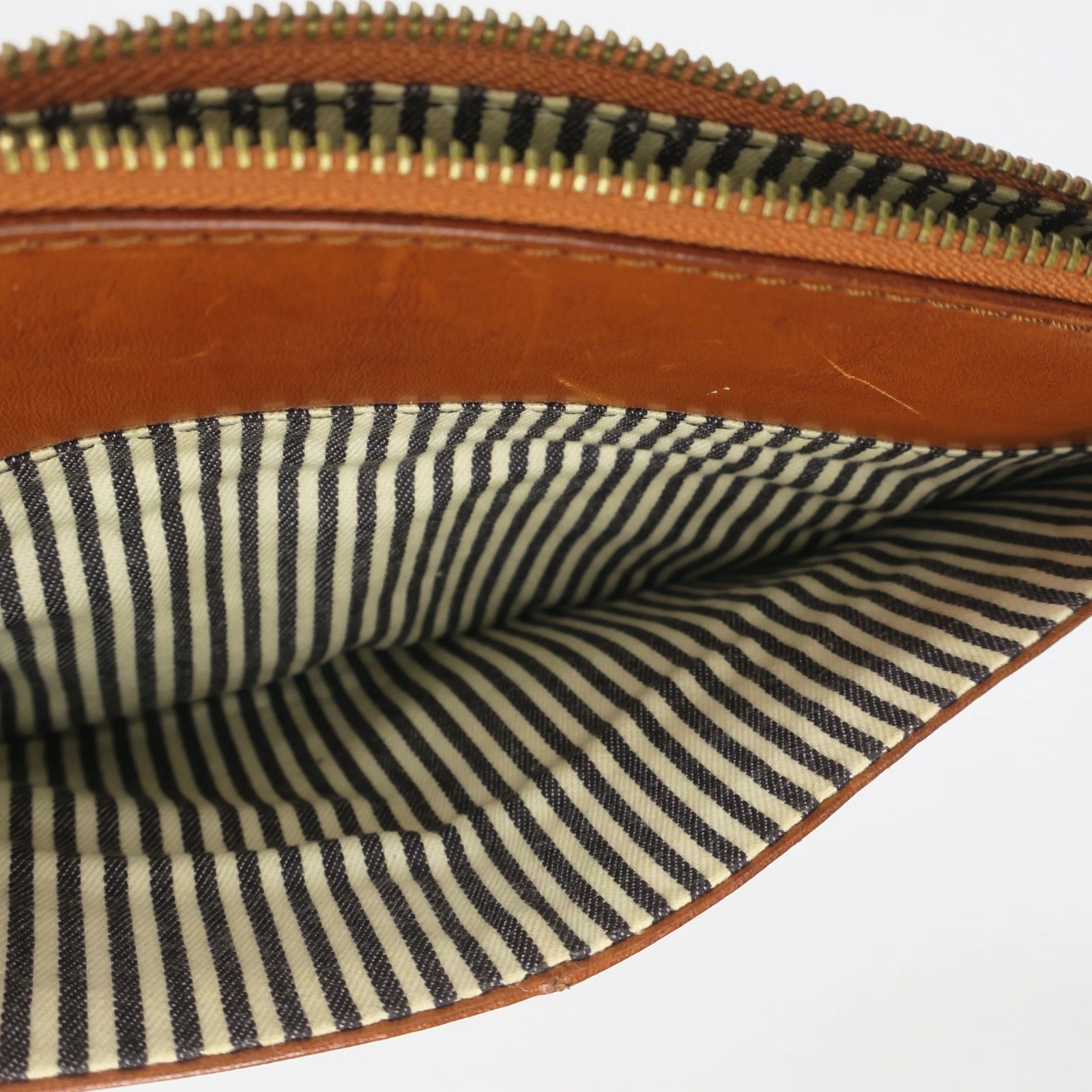 O My Bag Amsterdam Travel Pouch Brown Cognac Classic Leather Wristlet Bag Wallet - O Bag