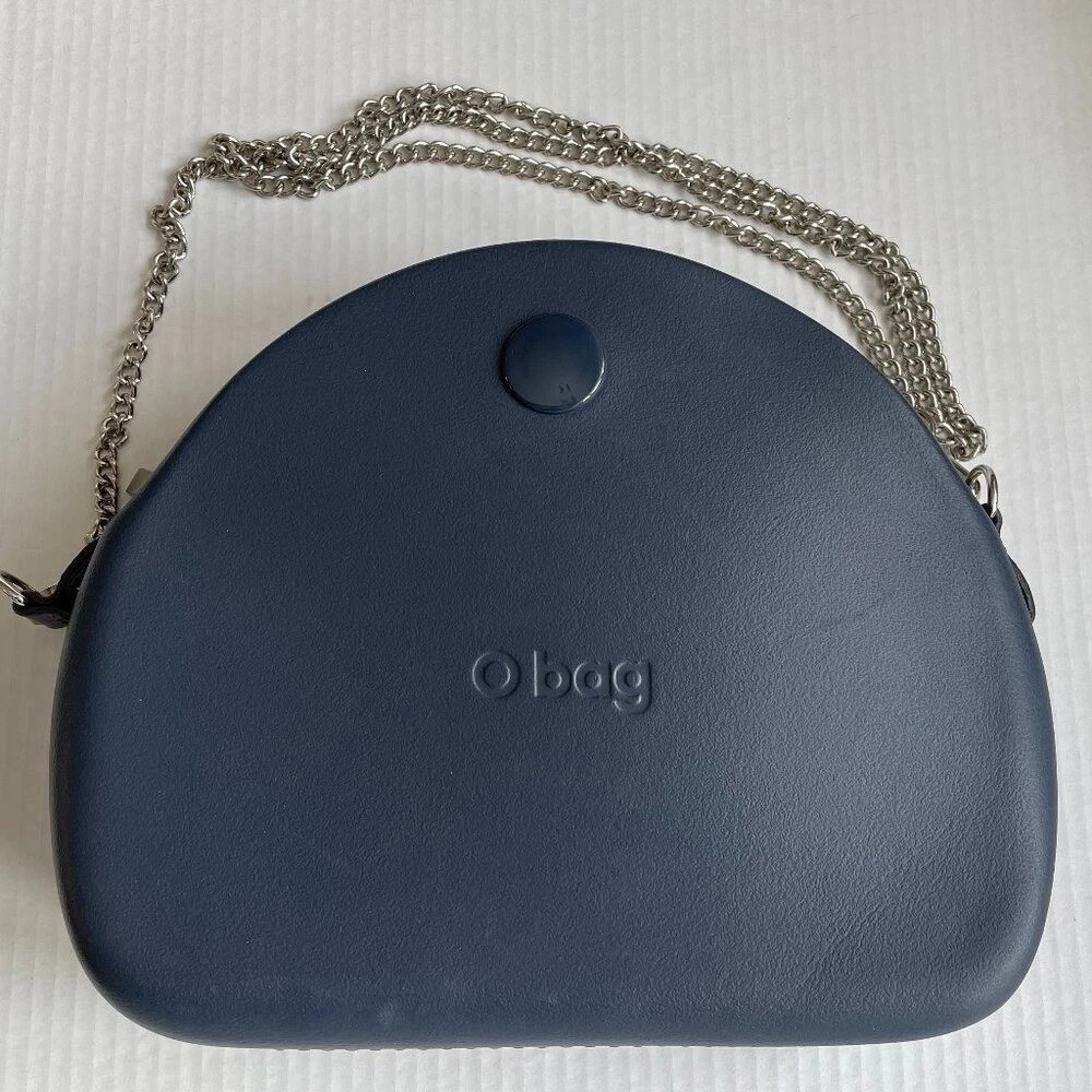 OBag Moon Bag Blue Silver Chain Crossbody - O Bag