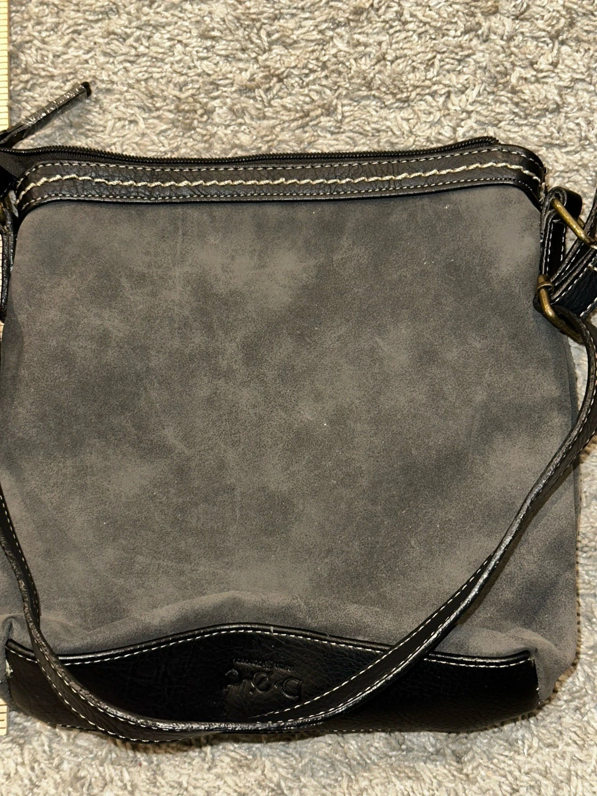 B.O.C. Born Concepts Crossbody Saddle Stich - gray/black - Leather Shoulder Bag - O Bag