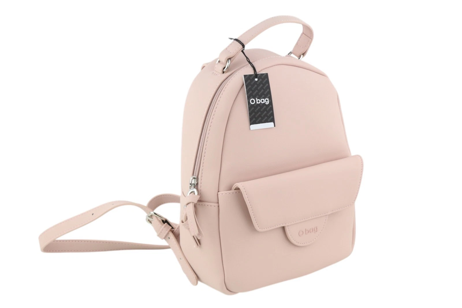 O BAG Sofia Ladies Bag OS Light Pink Double Handbag With Zipper Logo - O Bag