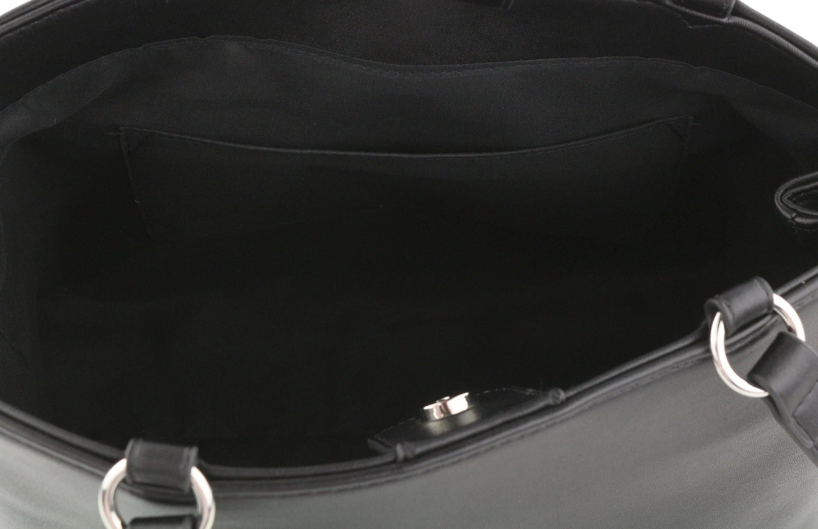 O Bag Vienna Women Bag OS Black Double Handles Clasp Lined Square - O Bag