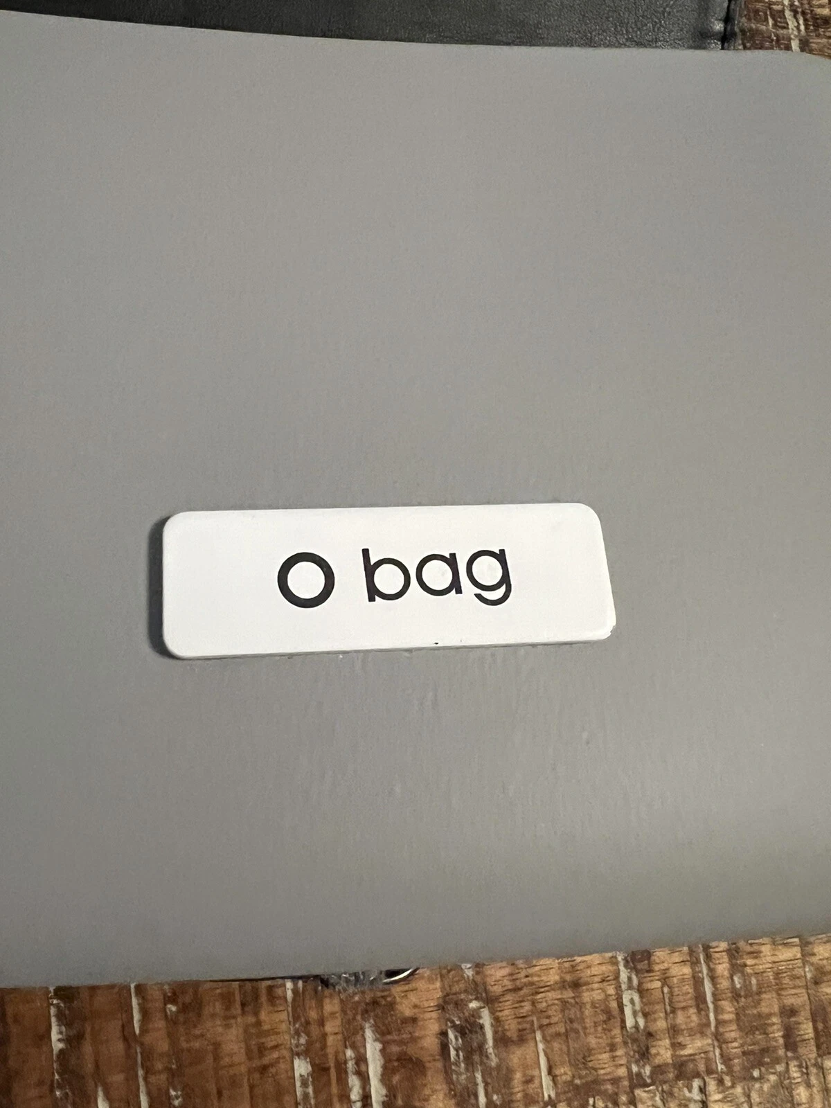 O Bag Italy flap purse with chain strap gray/ blue - O Bag