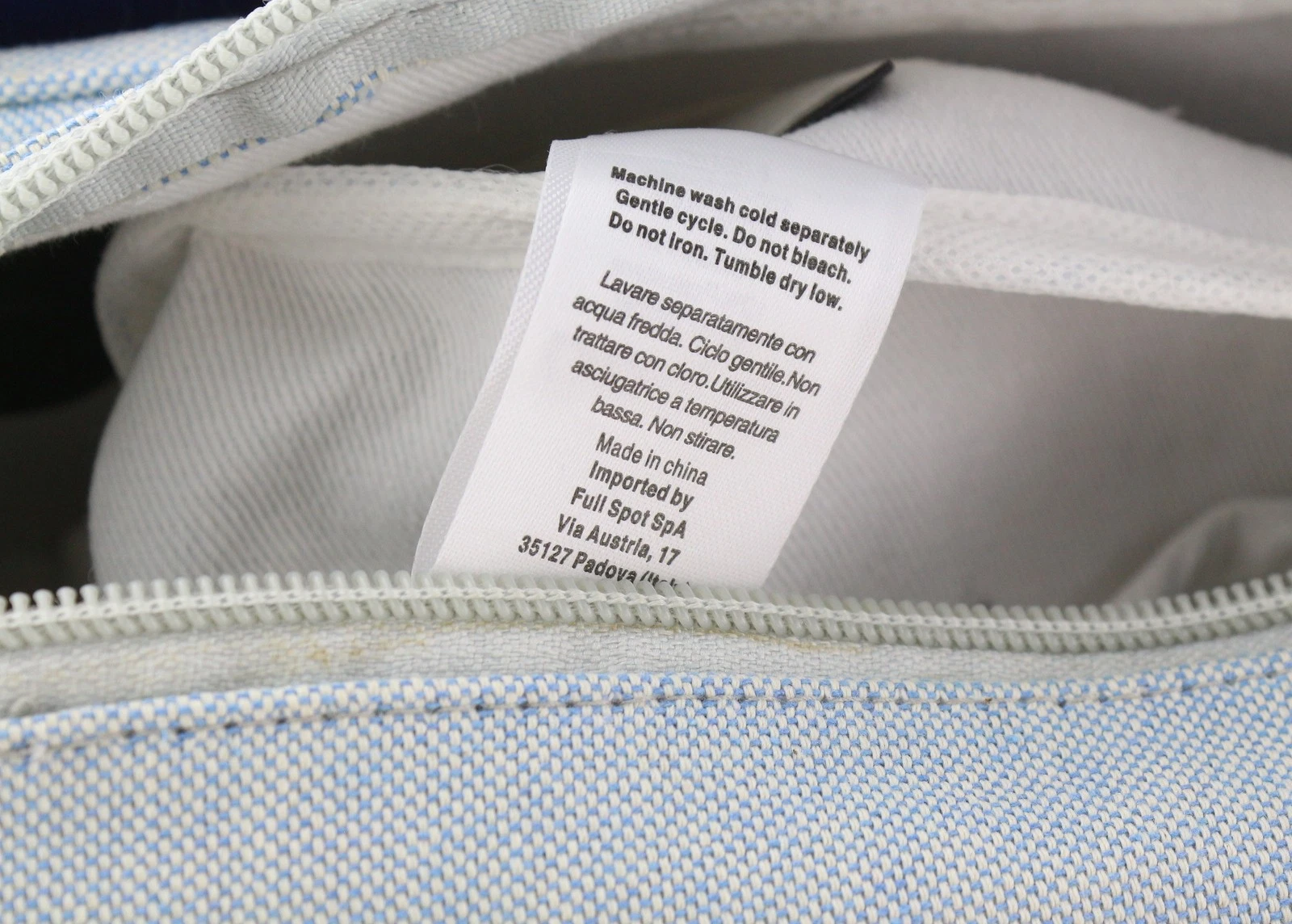 O Bag Chic Women Bag OS Blue Twin Handles Inner Pouch Mini Square Tote Logo - O Bag