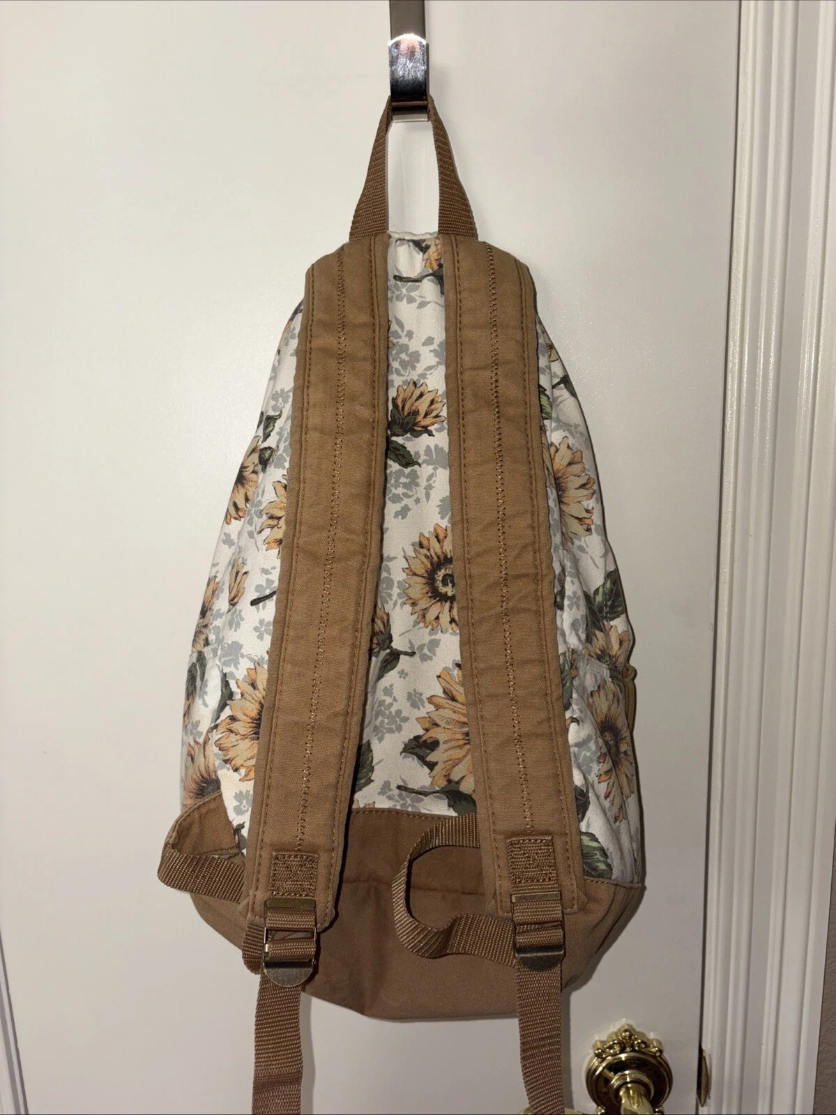 O’niel Board Shorts - Women’s Sunflower Print Backpack Bag - Yellow White Y2K - O Bag