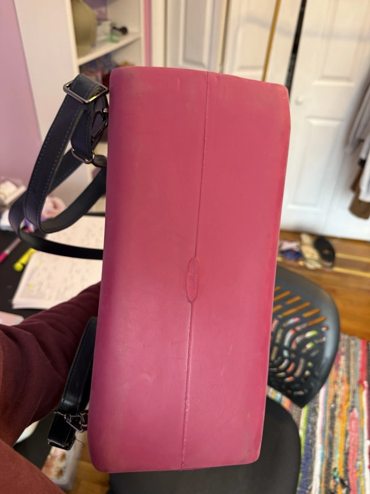 Obag RARE Made In Italy Thermoplastic Leather Handbag Backpack Borsca Pink EUC - O Bag