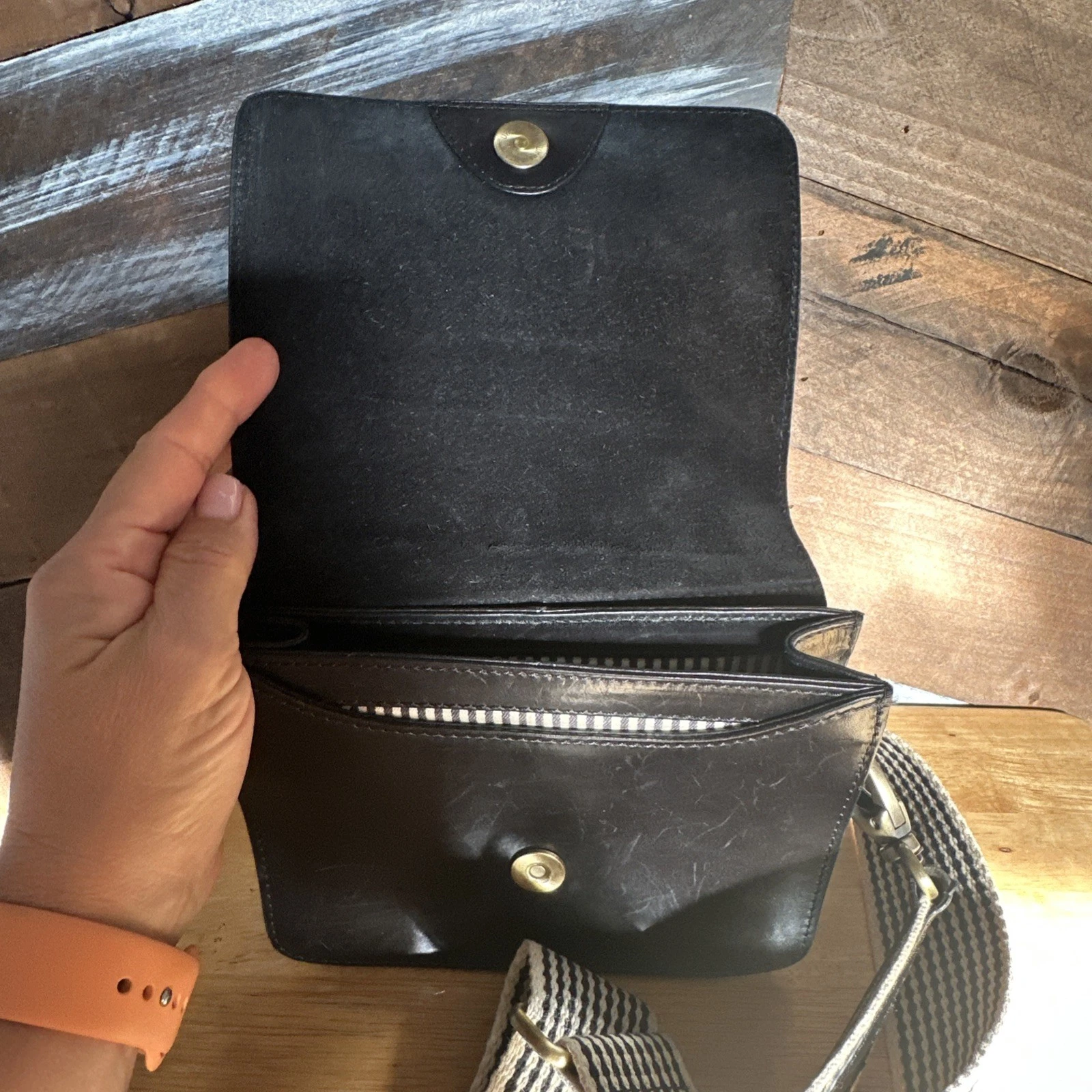 O my Bag Amsterdam Vegan Leather Audrey Mini Black Crossbody Purse - O Bag