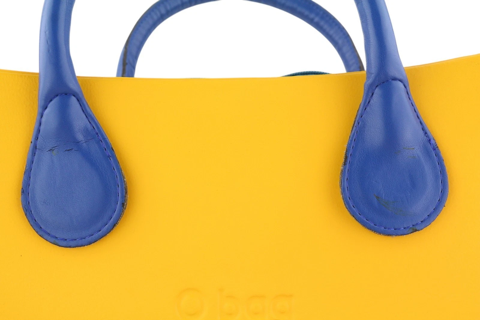 O Bag Mini Women's Bag OS Yellow Blue Double Handles Zipper Square - O Bag