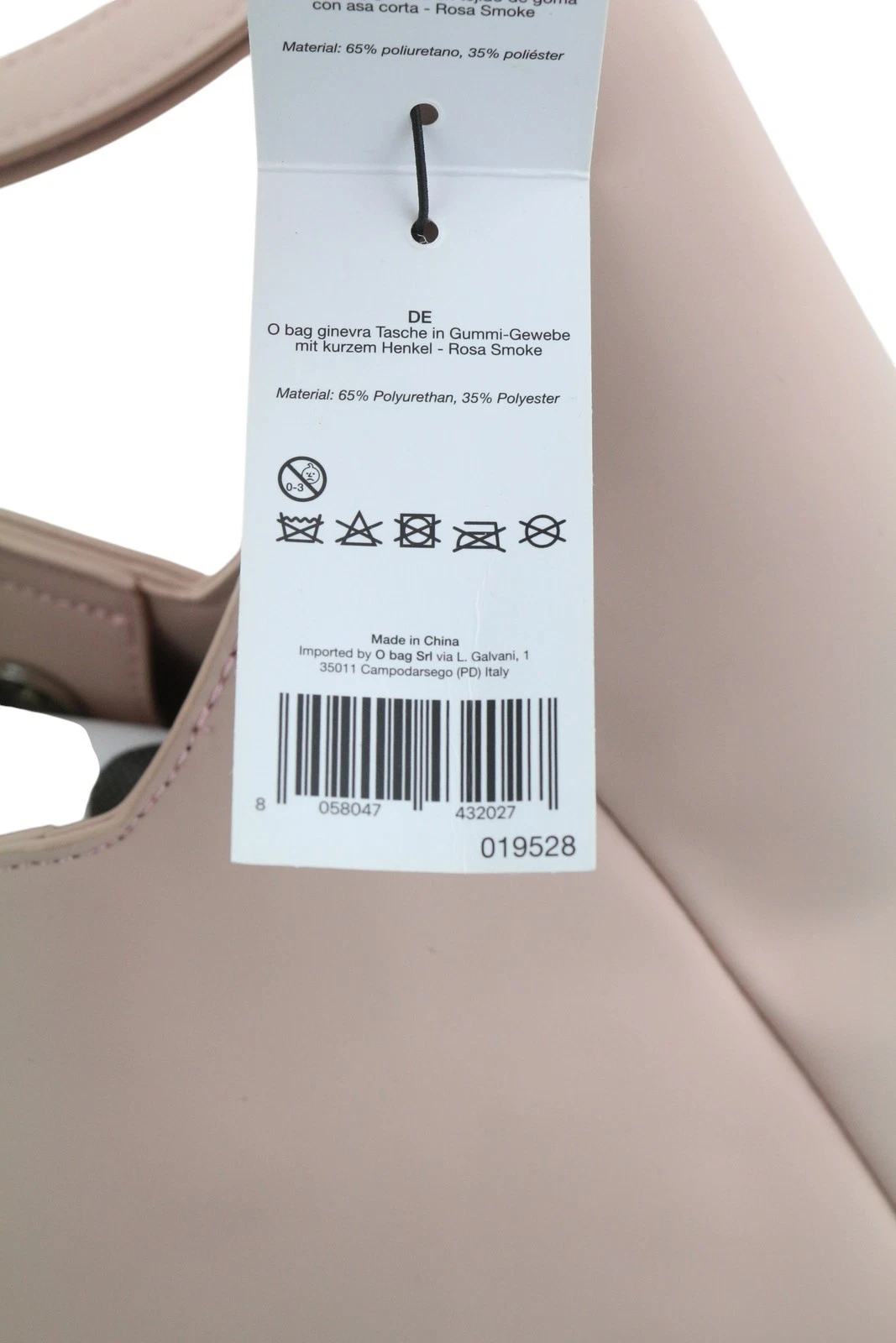 O Bag Ginevra Women Bag OS Light Pink Lined Hobo Crossbody Magnetic Closure - O Bag