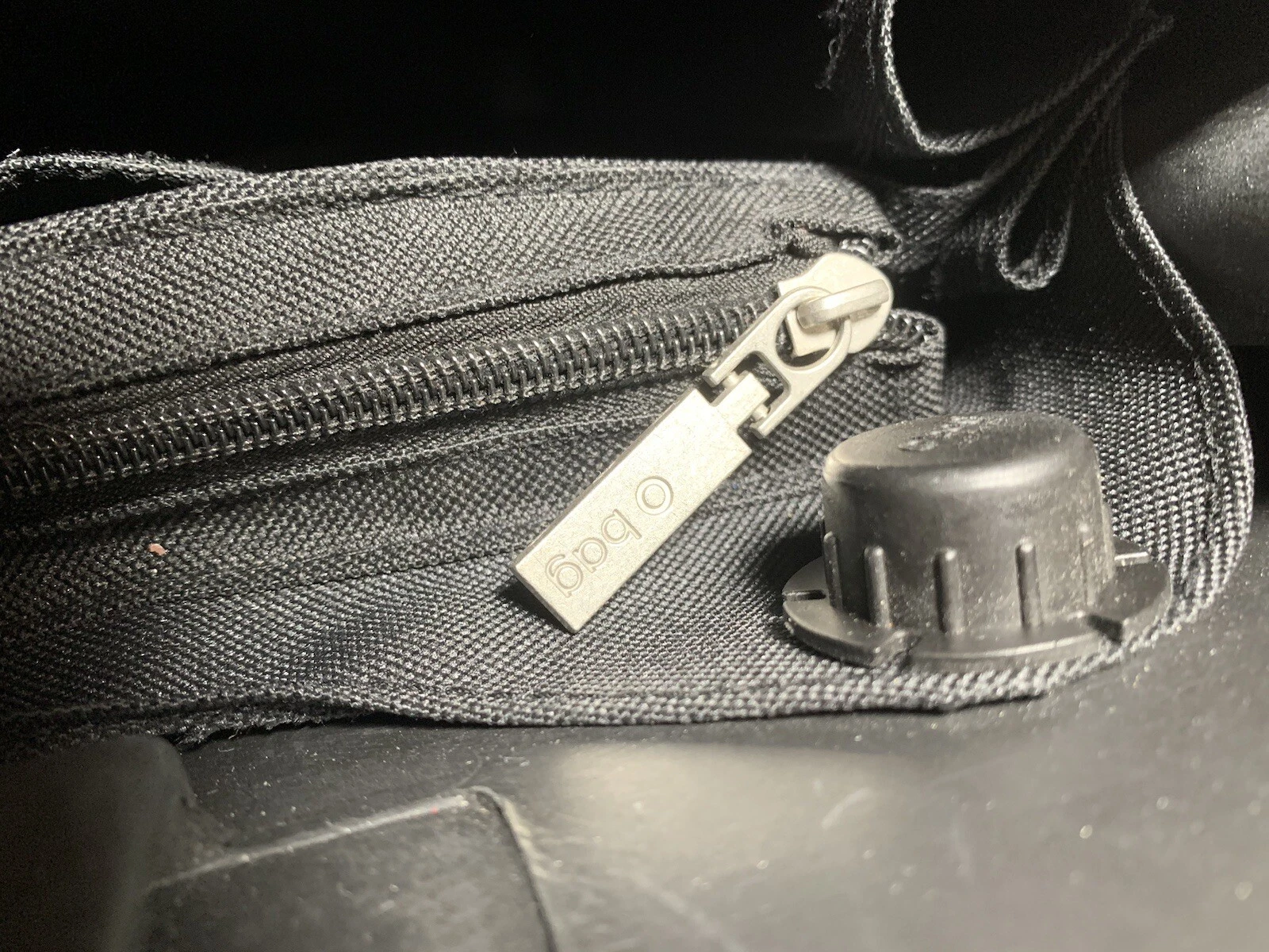 oBag Classic Black/Plum Purple Handles Large Bag Tote Italy AS-IS O Bag - O Bag