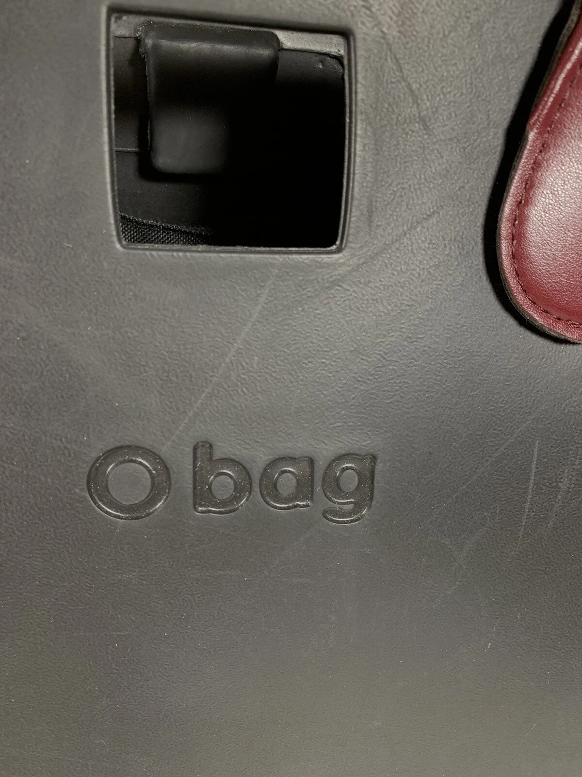 oBag Classic Black/Plum Purple Handles Large Bag Tote Italy AS-IS O Bag - O Bag