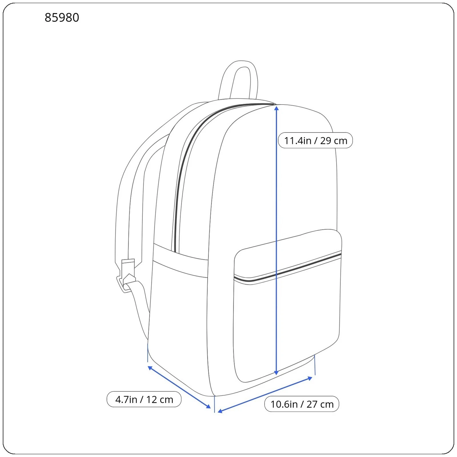 O BAG Women's Backpack Bag OS Light Pink Double Handle Rucksack Magnetic Closure - O Bag