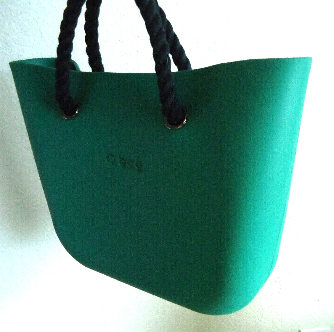 Obag Designed By E. Magenta Made In Italy Women'a Green Rubber Handbag - O Bag