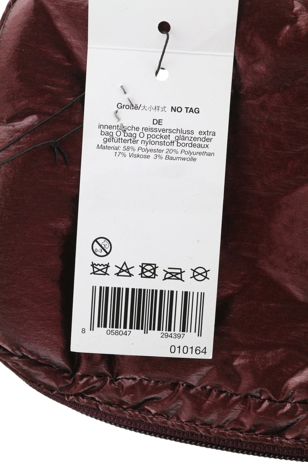 O Bag Extra Pocket Women Bag OS Burgundy Zip Closure Adjustable Crossbody Strap - O Bag