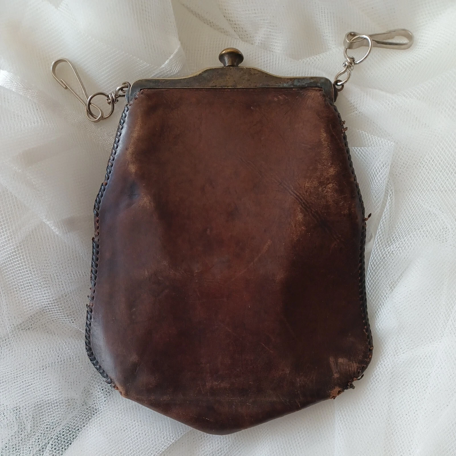 Vintage Womens Leather Bag w/o Shoulder Strap - O Bag