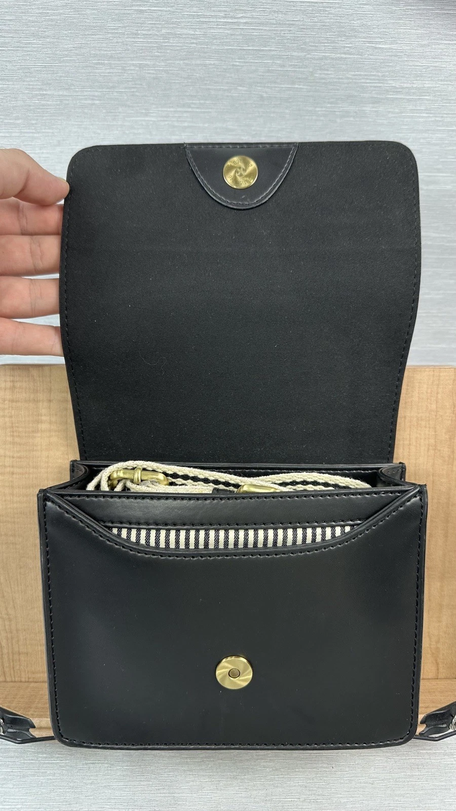 O my Bag Amsterdam Vegan Leather Audrey Black Crossbody Purse Near Excellent - O Bag