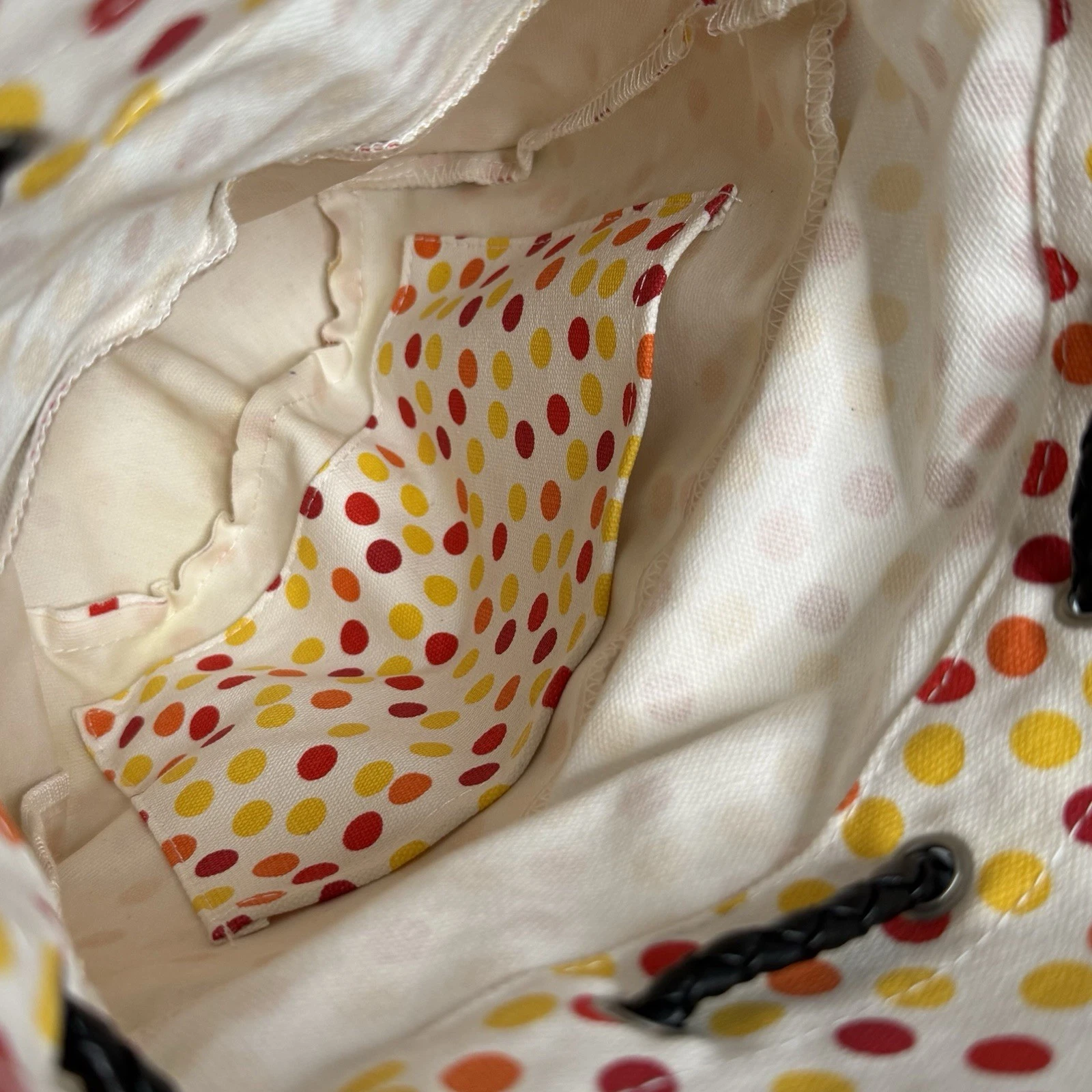 NEW 2009 OBAG ITALY RARE O Basket Tote Crossbody Bag Orange Yellow Polka Dot - O Bag