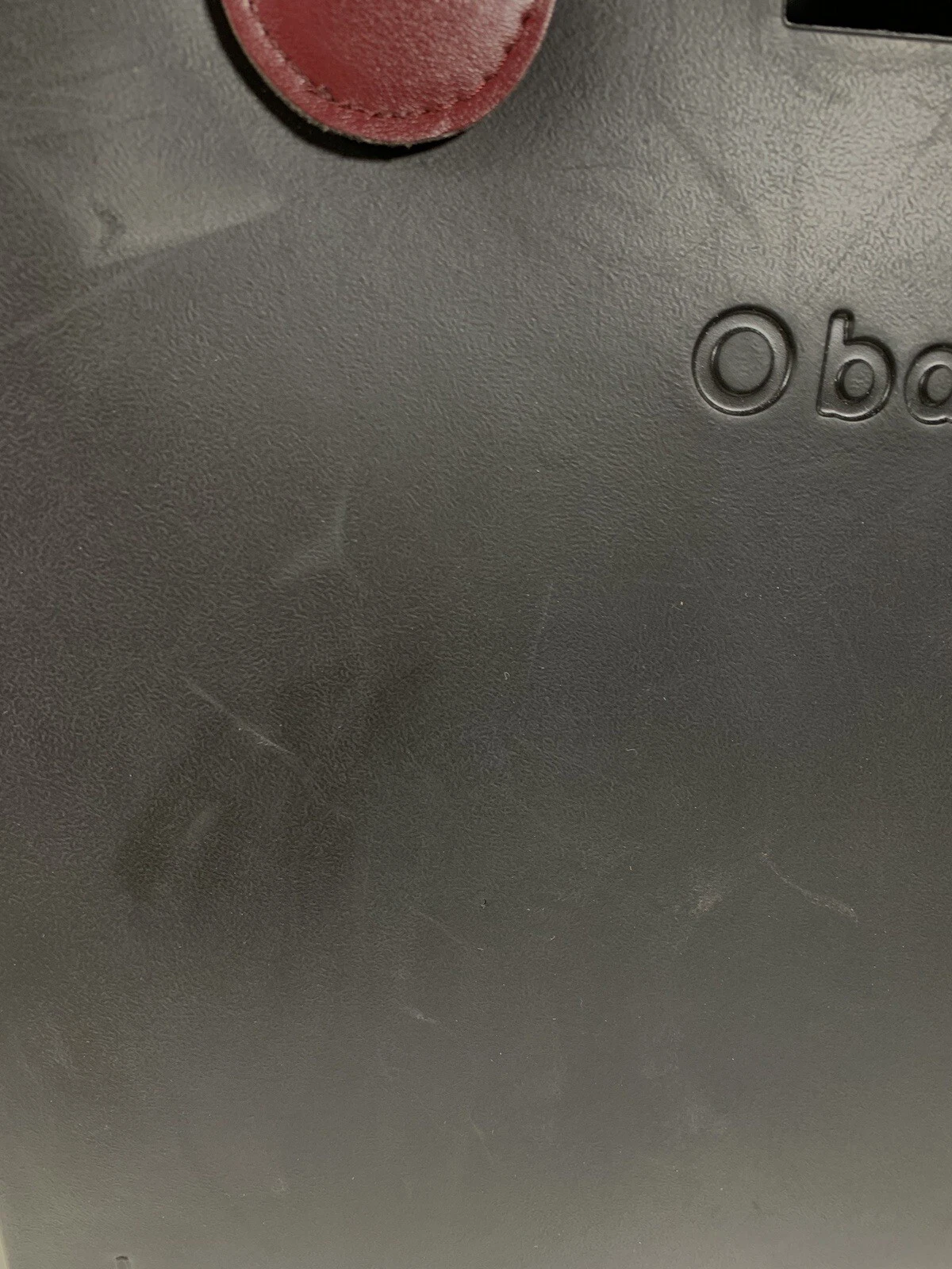 oBag Classic Black/Plum Purple Handles Large Bag Tote Italy AS-IS O Bag - O Bag