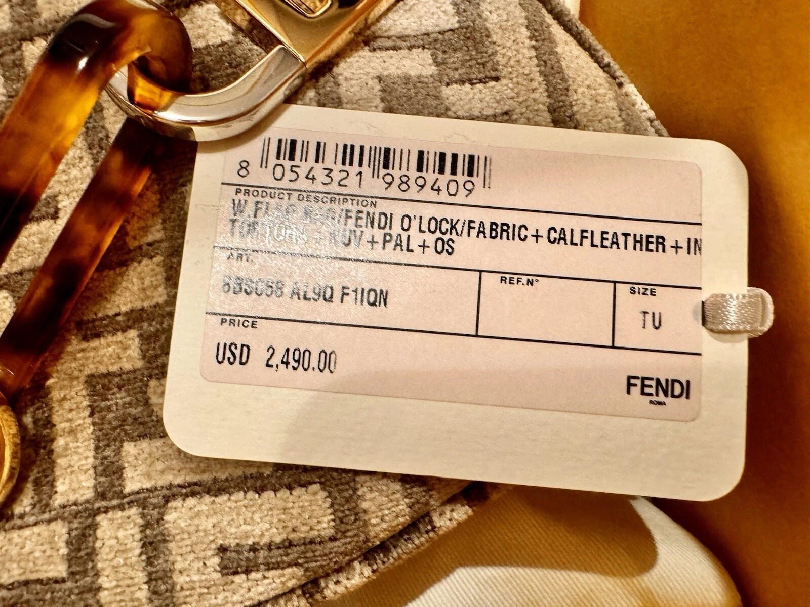 Femdi O Lock Cloth And Calfskin Leather Shoulder/clutch Bag 🔥Black Friday Sale - O Bag