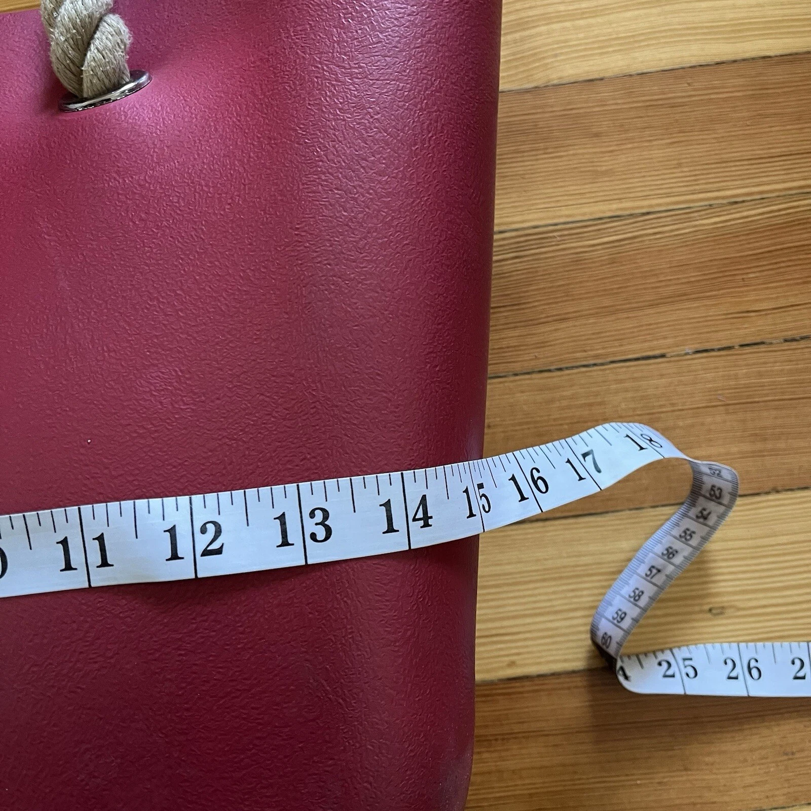 Obag O Bag Red Tote Handbag Shoulder Bag Purse Unlined Rope Handle - O Bag