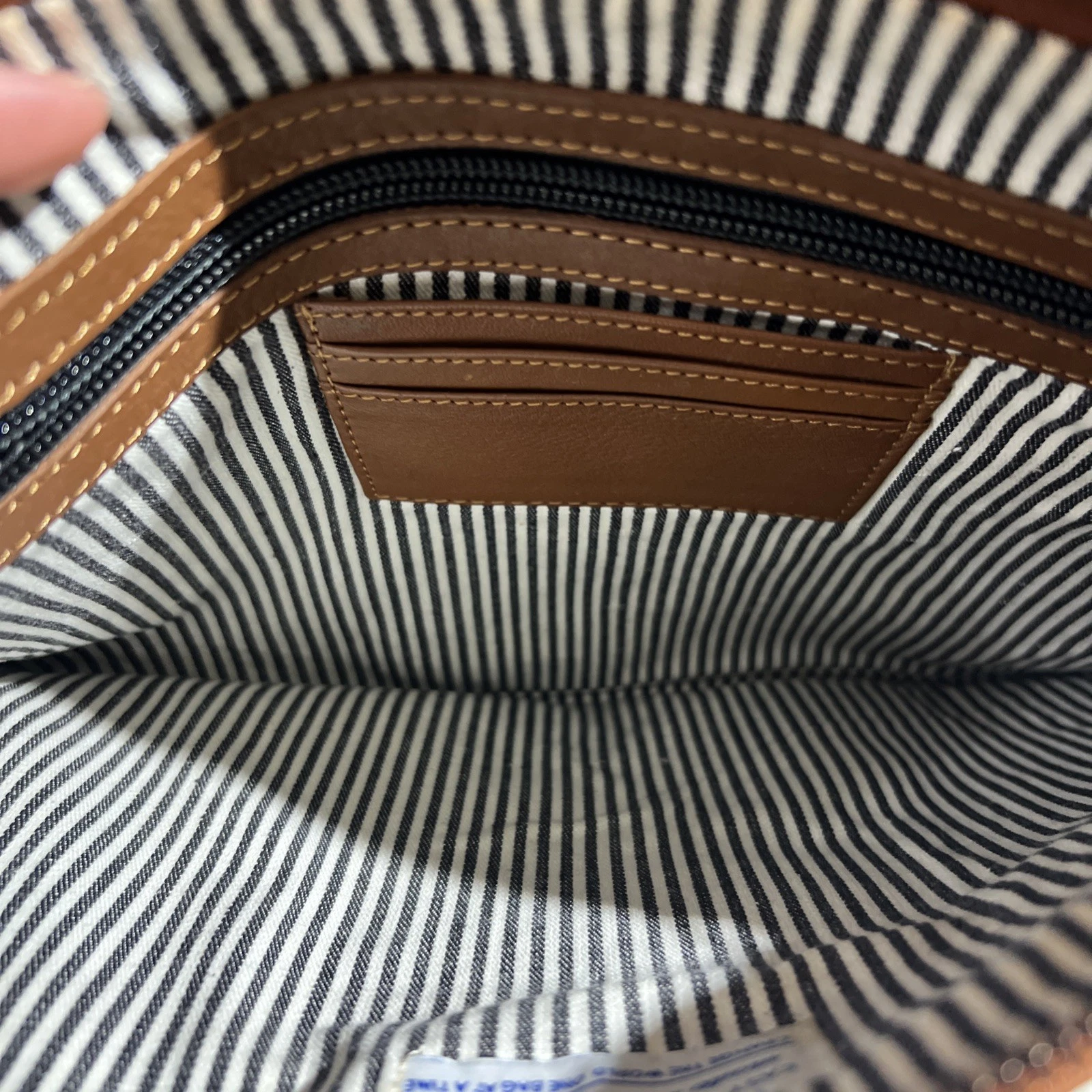 O My Bag Amsterdam Large Clutch Brown Cognac Classic Leather Wristlet Bag Wallet - O Bag