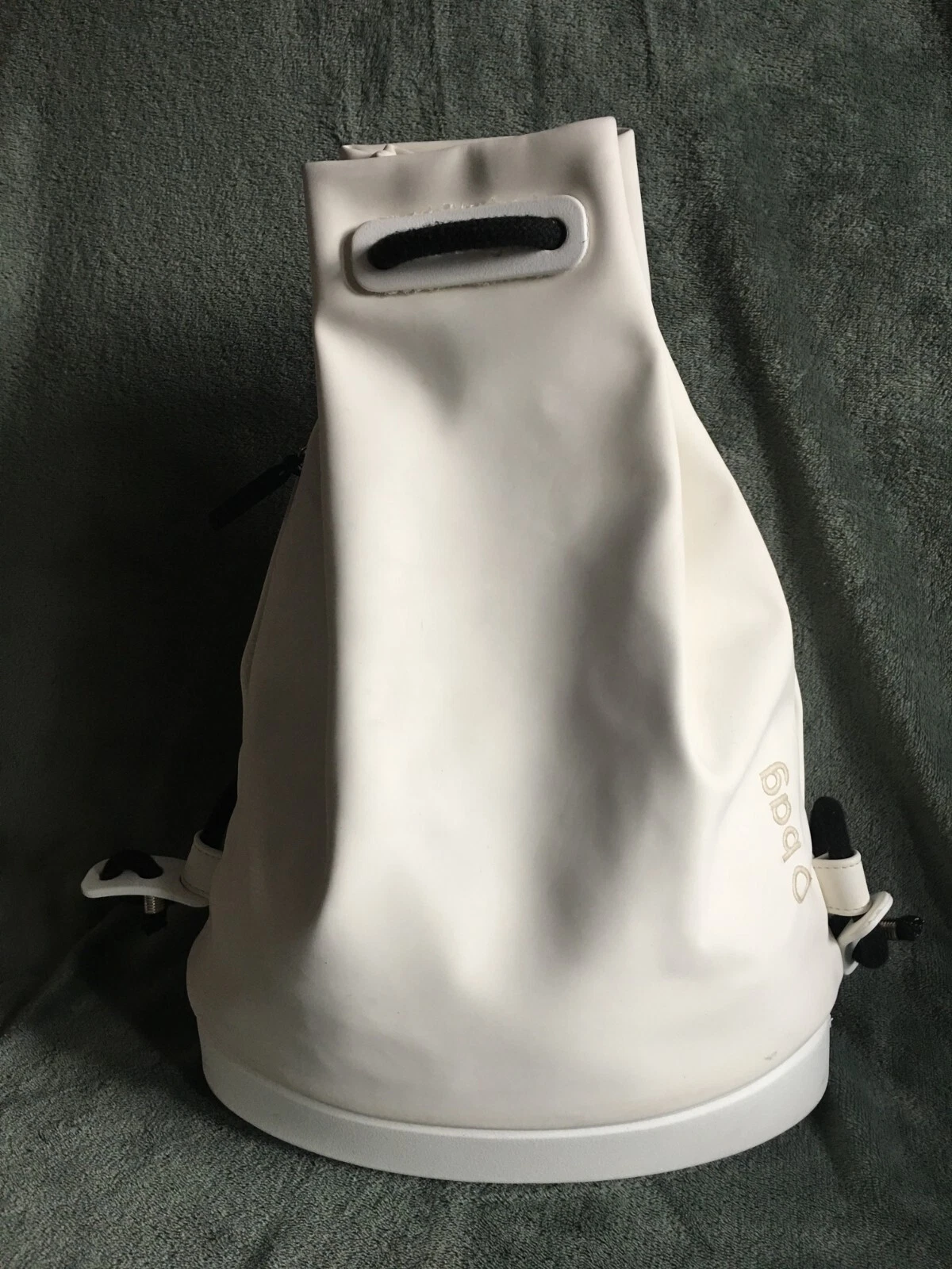 O Bag White Adjustable Drawstring Backpack Italy - O Bag
