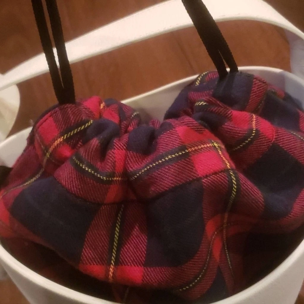 NEW! O BAG Plaid Drawstring Crossbody Bucket Purse. - O Bag