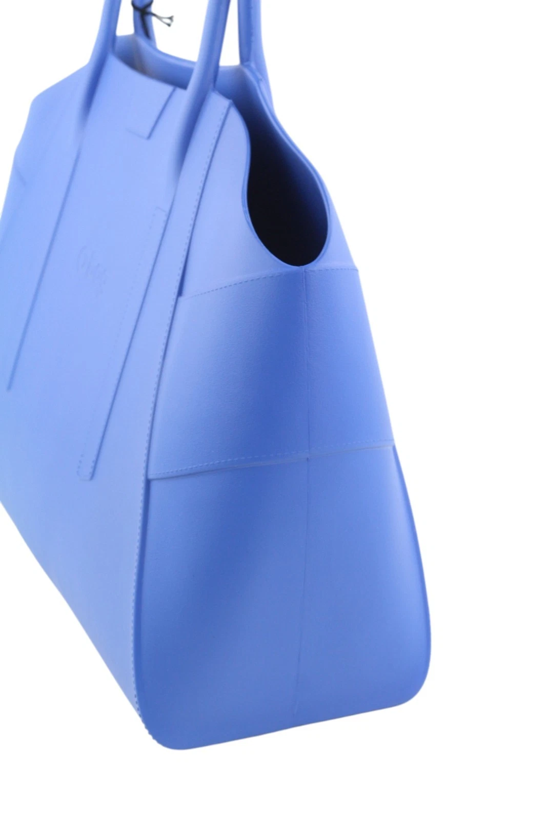 O Bag Unique Women Bag OS Mid Blue Textured Silicone Waterproof Double Handle - O Bag