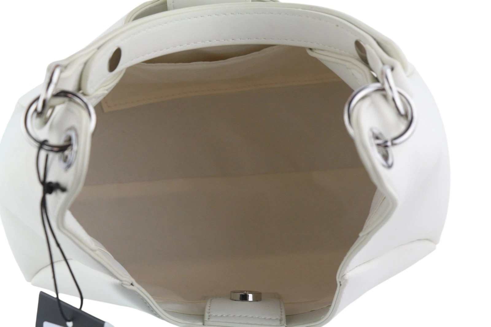 O BAG Ginevra Women's Bag OS White Magnetic Closure Lining Hobo Crossbody Logo - O Bag