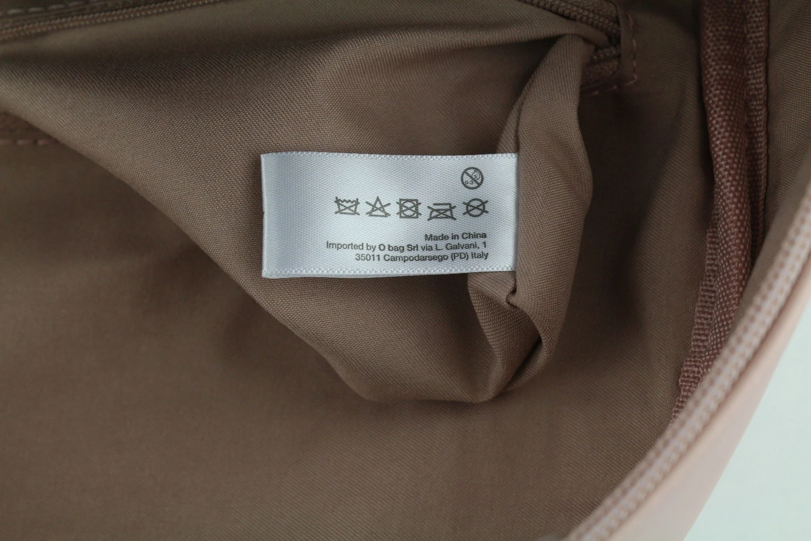 O Bag Sofia Women Bag OS Light Pink Double Handle Backpack Zip Closure Logo - O Bag