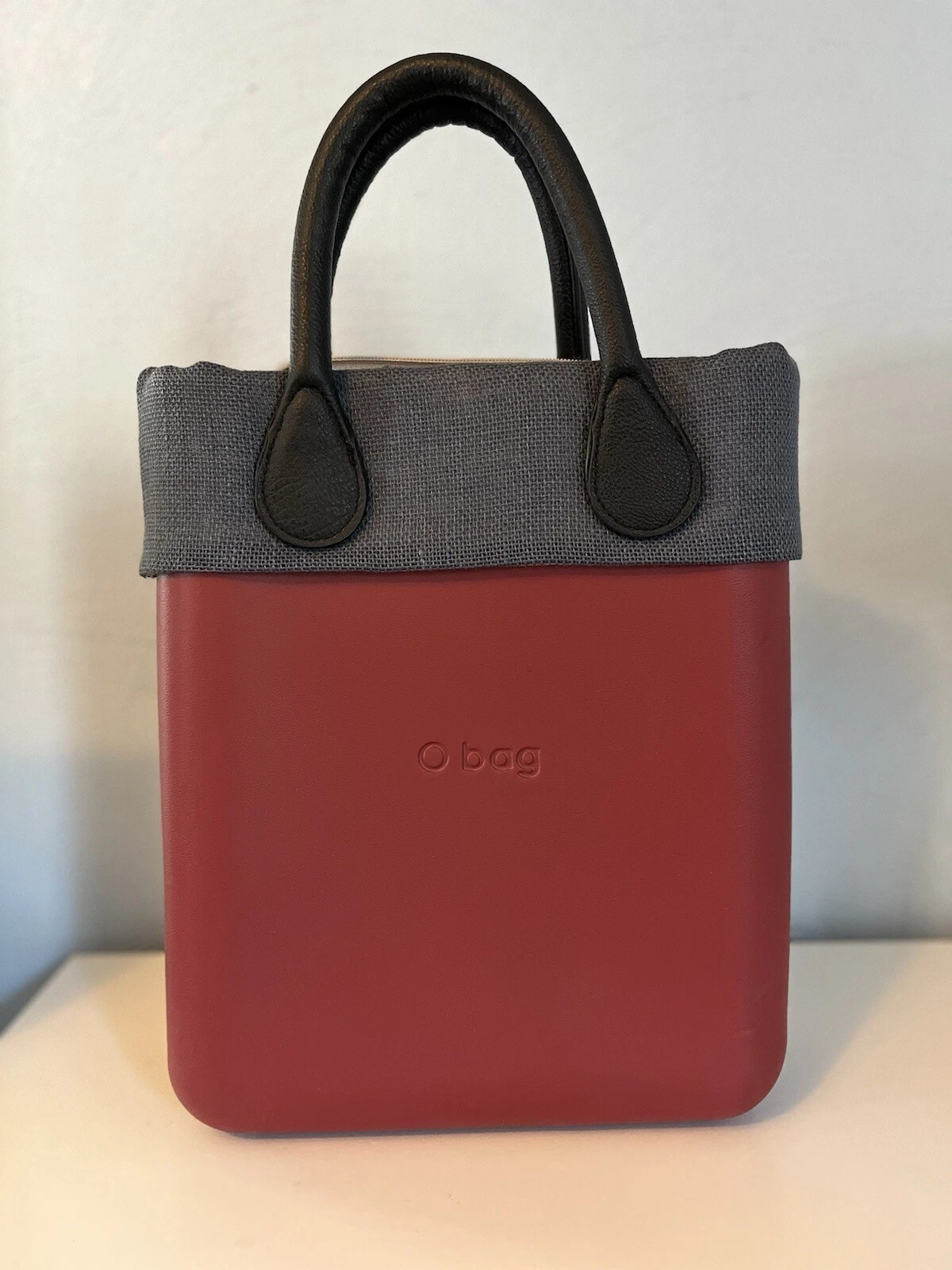 Red O Bag Shoulder Bag Double Handle Waterproof Purse Reusable Durable Basic - O Bag