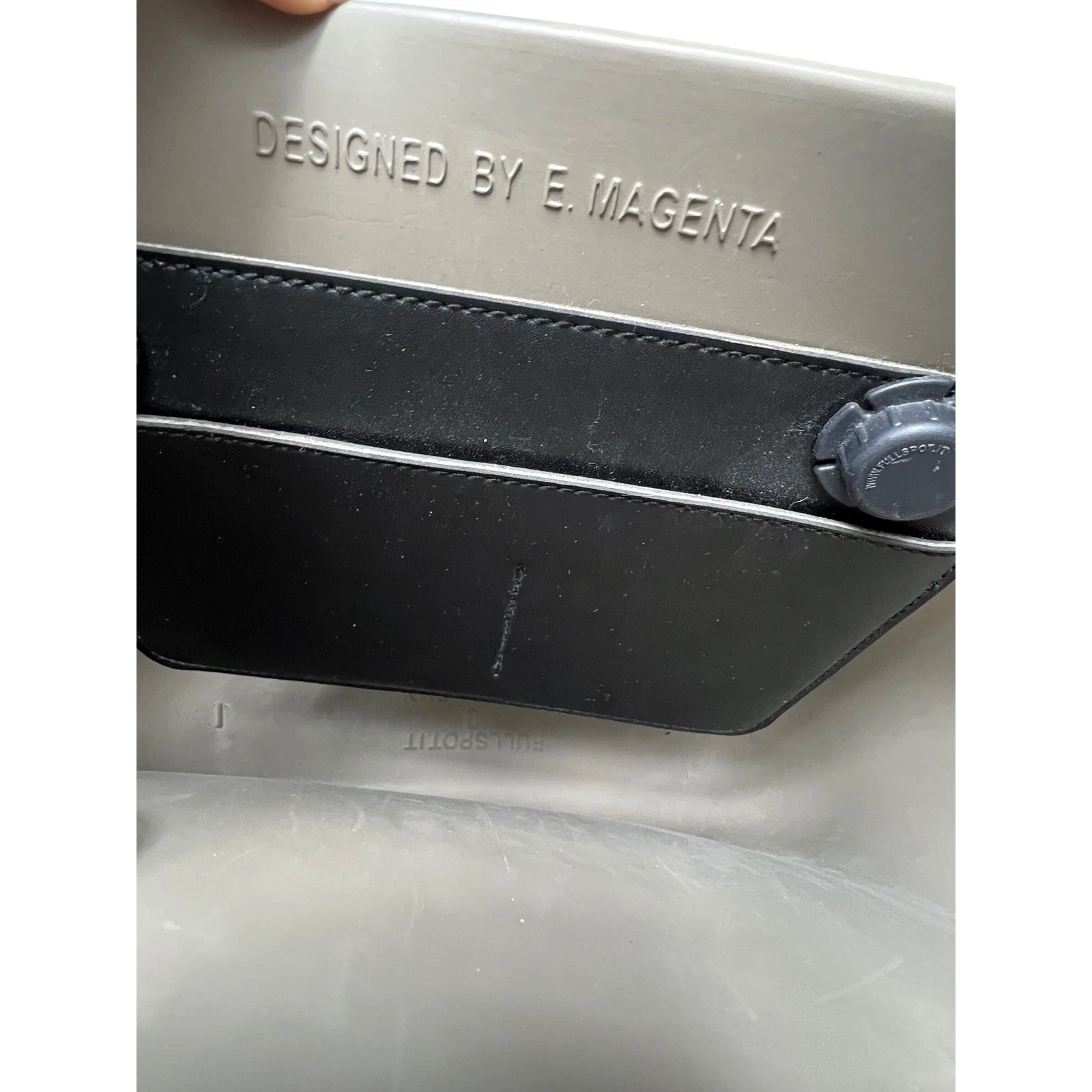 O bag Taupe Rubber Tote Bag with Black Faux Leather Handles - O Bag