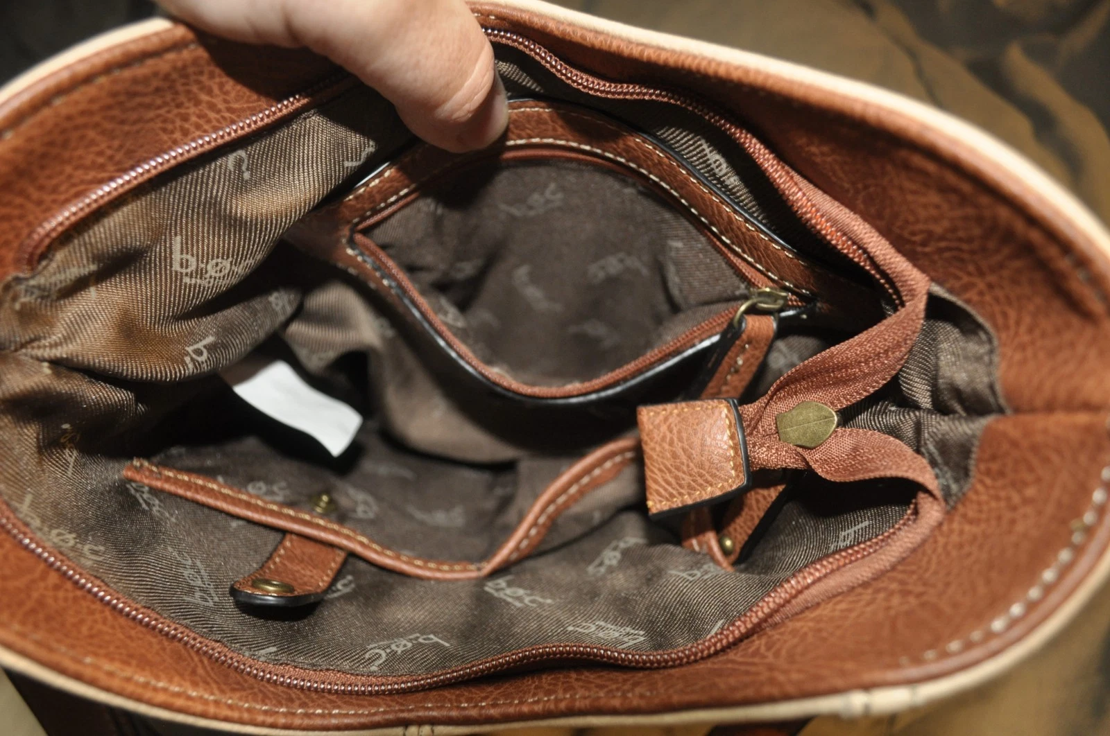 b.o.c. Crossbody Bag, Tan and Brown, Used - O Bag