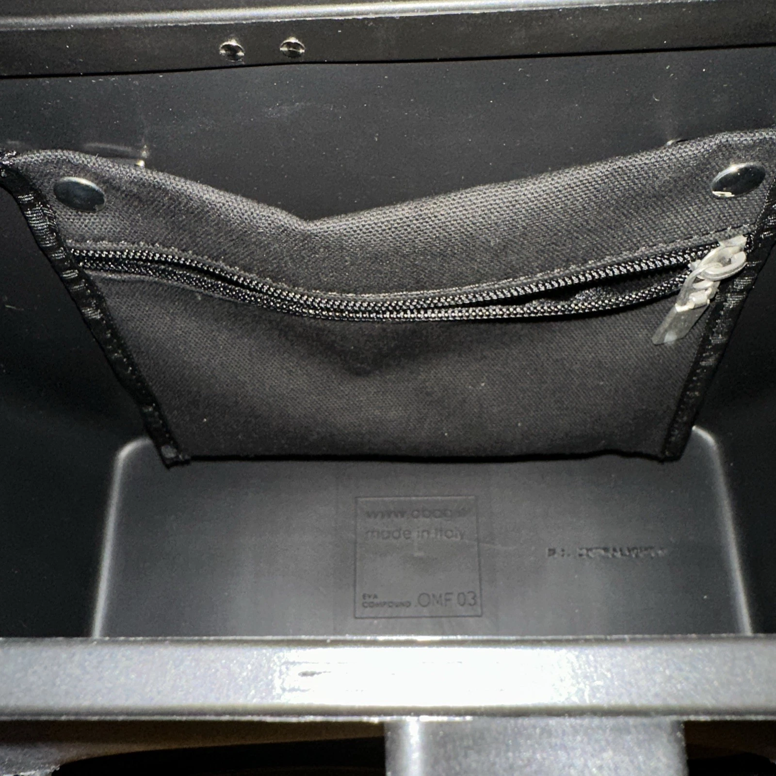 O BAG Handbag Black Eva Rubber Body Purse Made In Italy cross body & top handle - O Bag