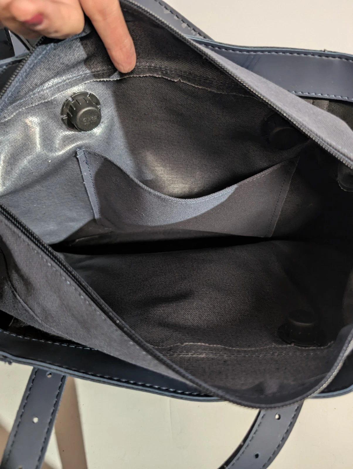 O BAG Unique LG Women's bag Navy W/ Inner bag Silicon Waterproof Double Handles - O Bag