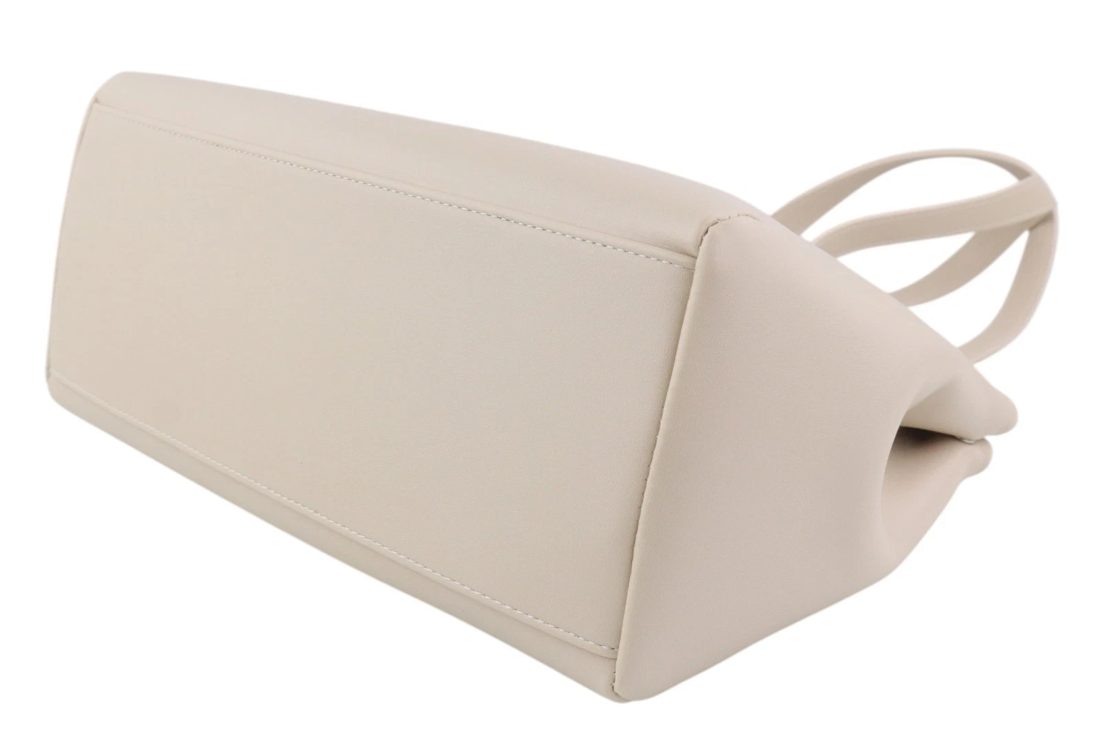 O Bag Vienna Women Bag OS Beige Double Handles Clasp Lined Square - O Bag