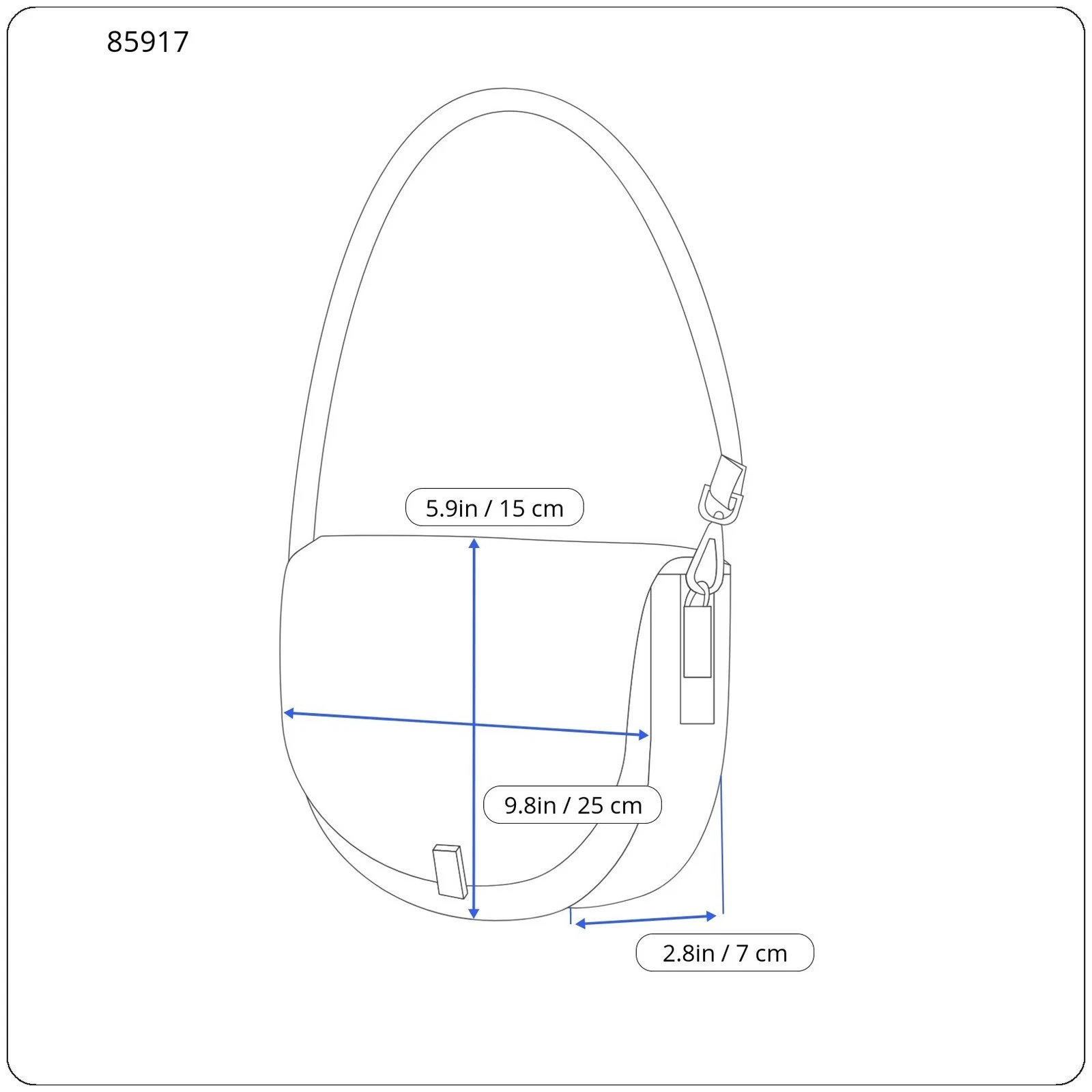 O Bag With Patina Women's Bag OS Light Blue Padded Logo Square Shoulder Bag - O Bag