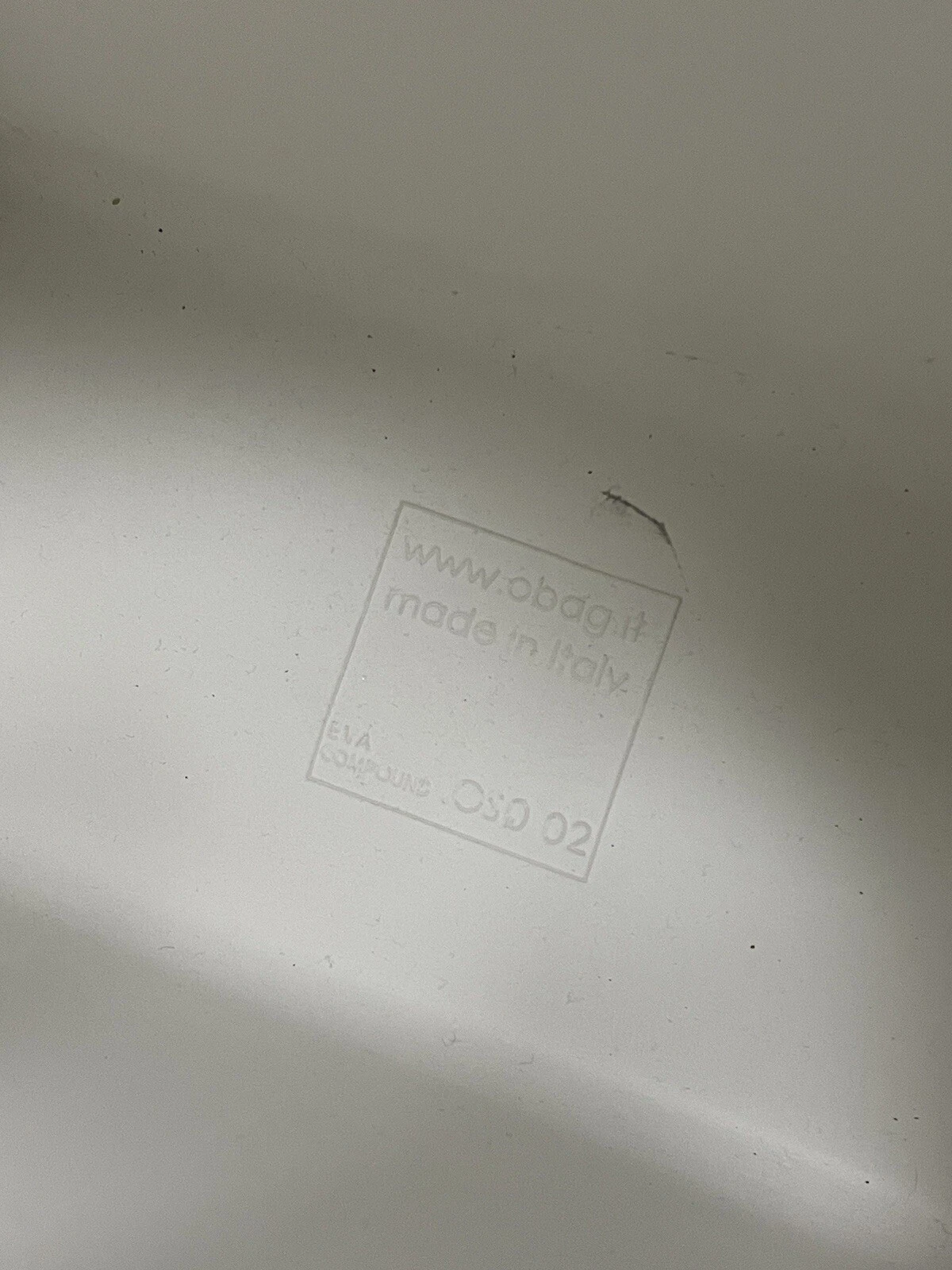 OBag Rubber White Tote Bag Handbag Double Chain Handles Classic Iconic - O Bag