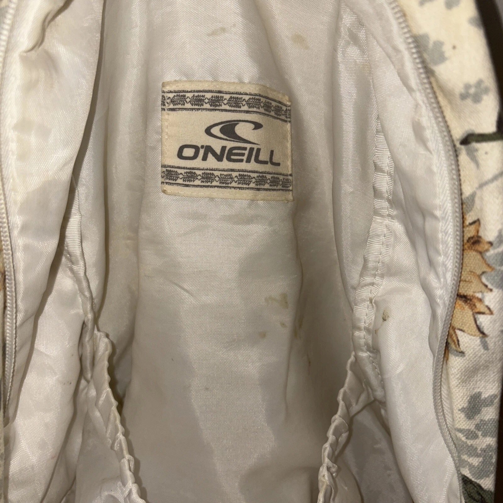 O’niel Board Shorts - Women’s Sunflower Print Backpack Bag - Yellow White Y2K - O Bag