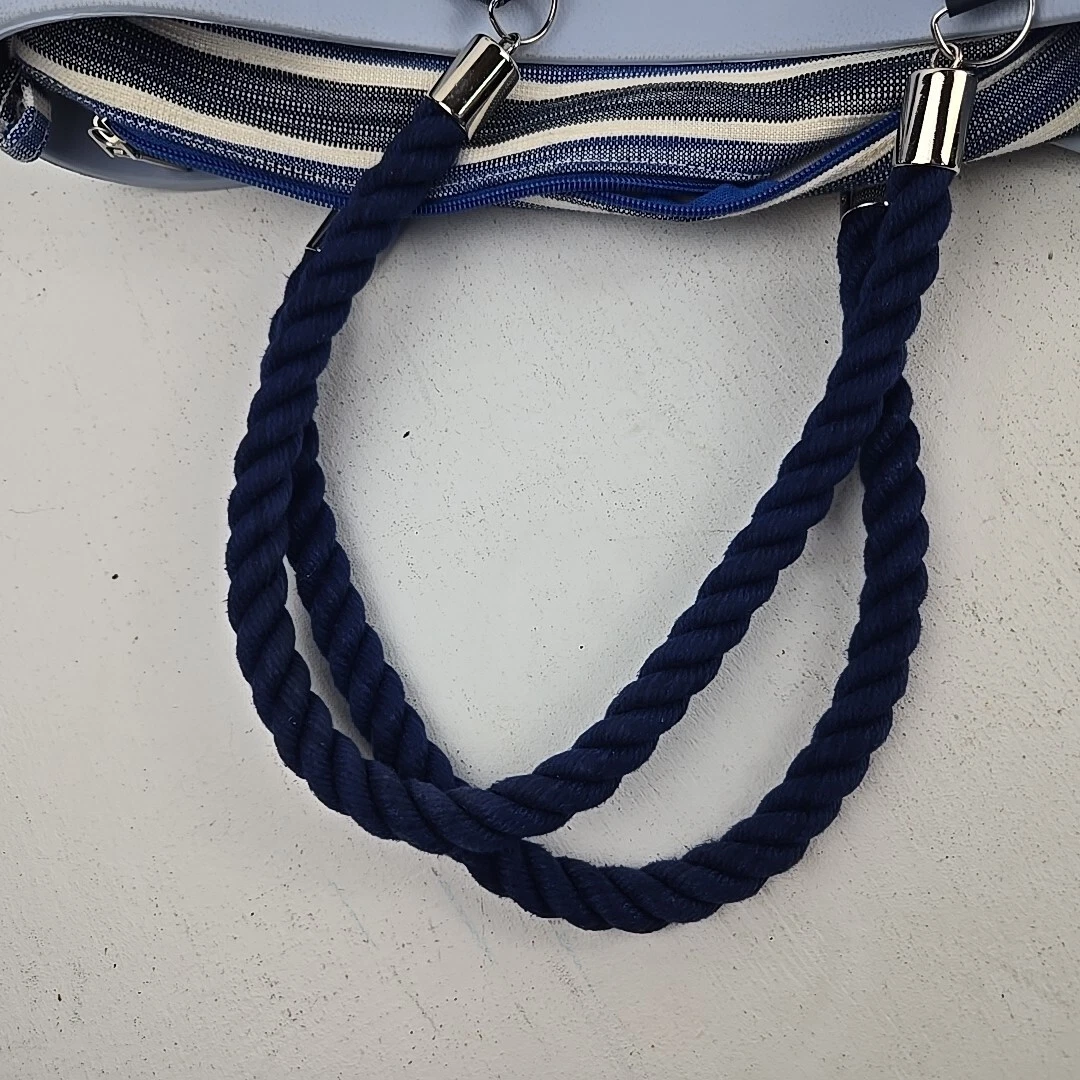 O Bag Italy Blue Foam Women's Double Handles Large Tote Shoulder Handbag - O Bag